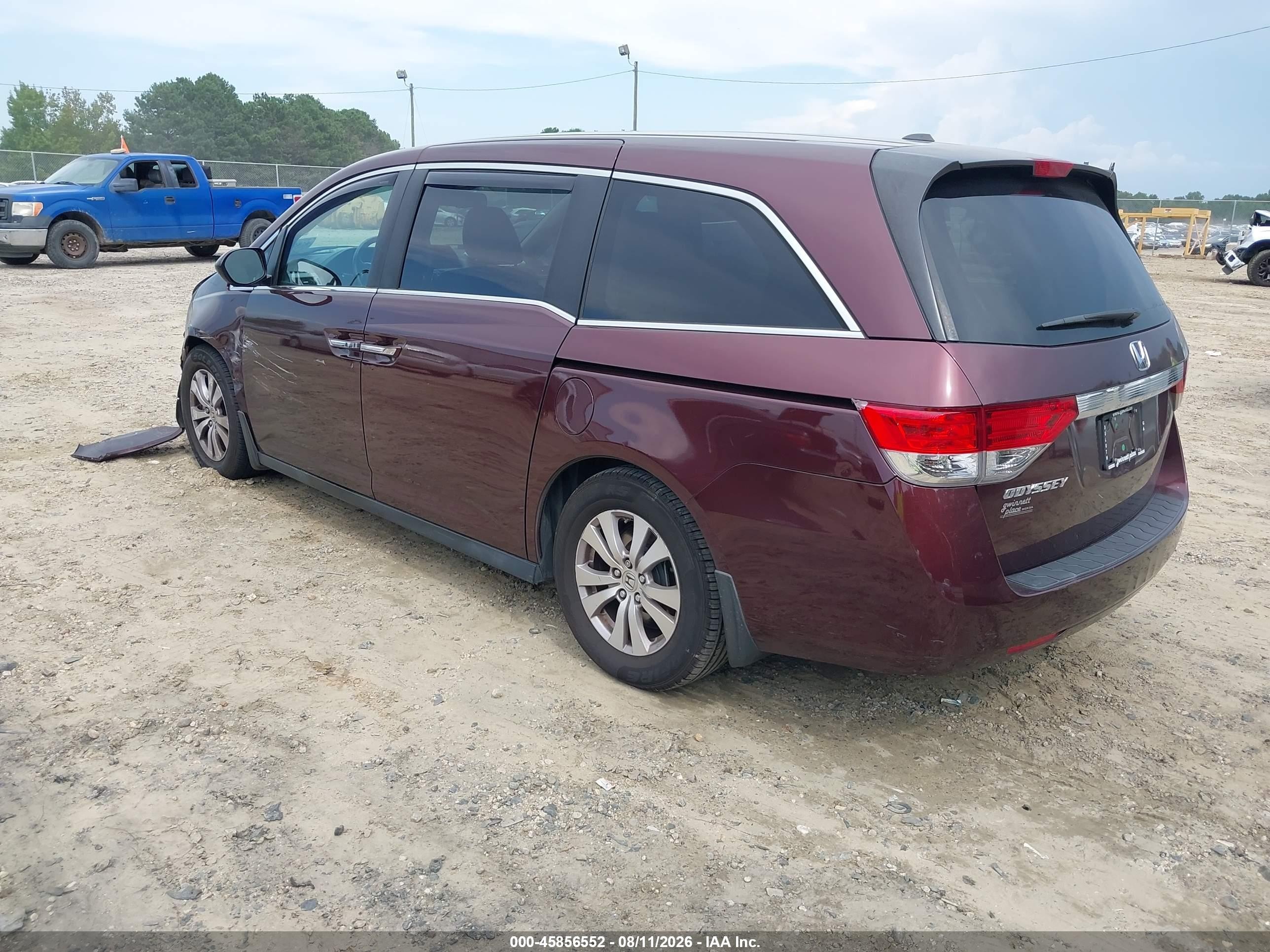 2015 Honda Odyssey Ex-l Purple vin: 5FNRL5H62FB016716