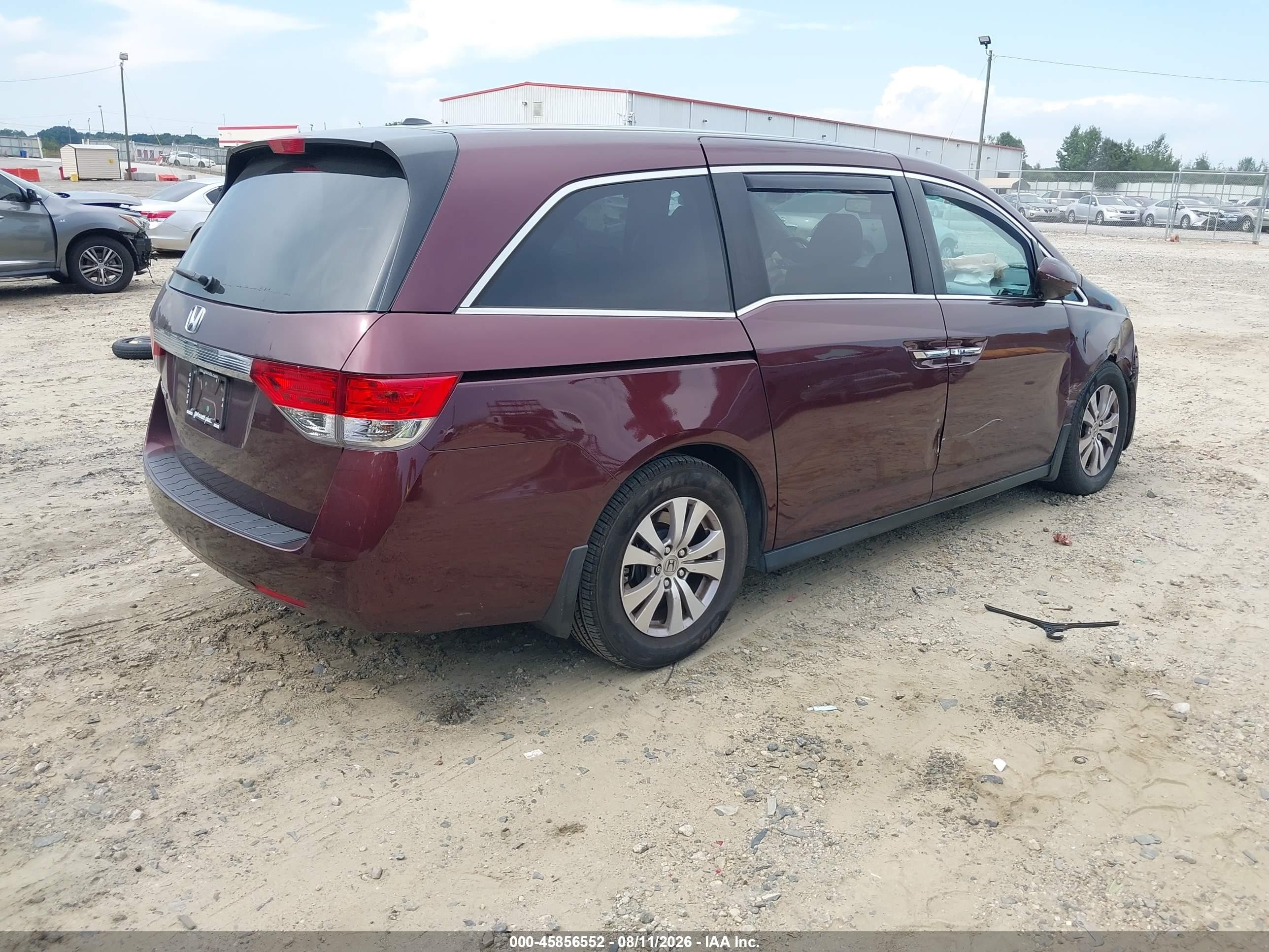 2015 Honda Odyssey Ex-l Purple vin: 5FNRL5H62FB016716