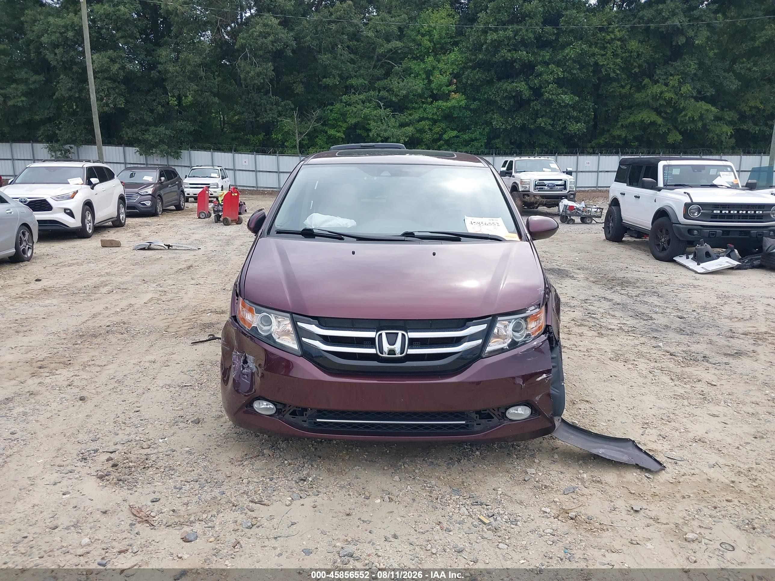 2015 Honda Odyssey Ex-l Purple vin: 5FNRL5H62FB016716