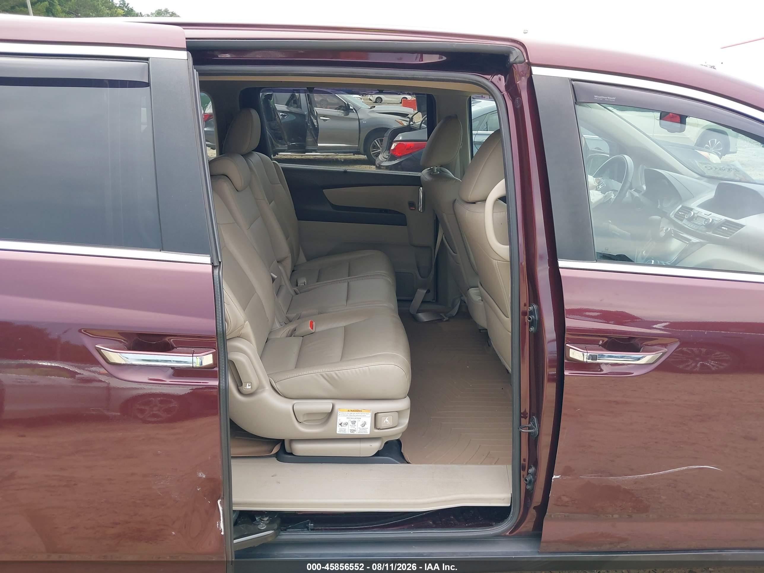 2015 Honda Odyssey Ex-l Purple vin: 5FNRL5H62FB016716
