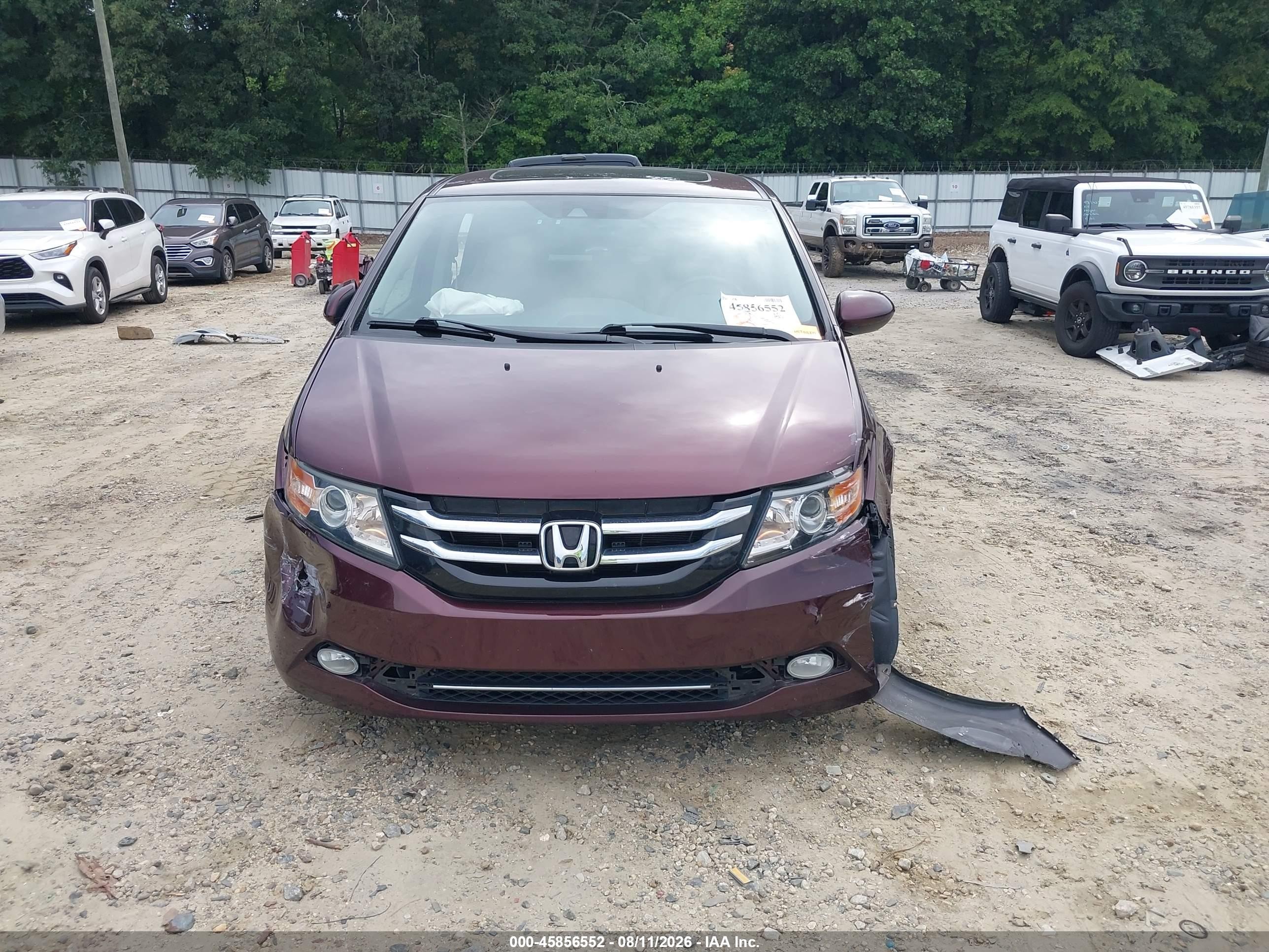 2015 Honda Odyssey Ex-l Purple vin: 5FNRL5H62FB016716