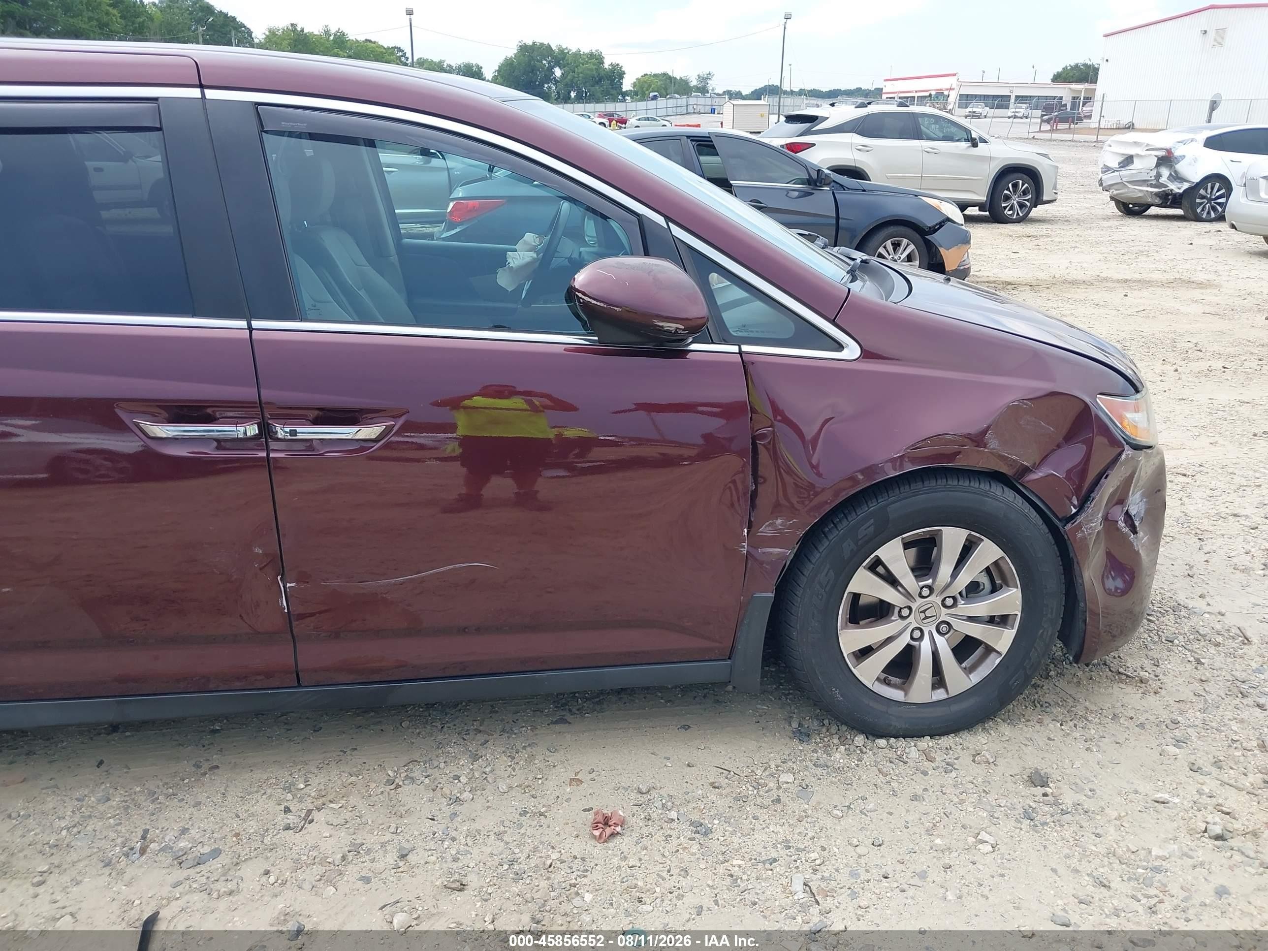 2015 Honda Odyssey Ex-l Purple vin: 5FNRL5H62FB016716