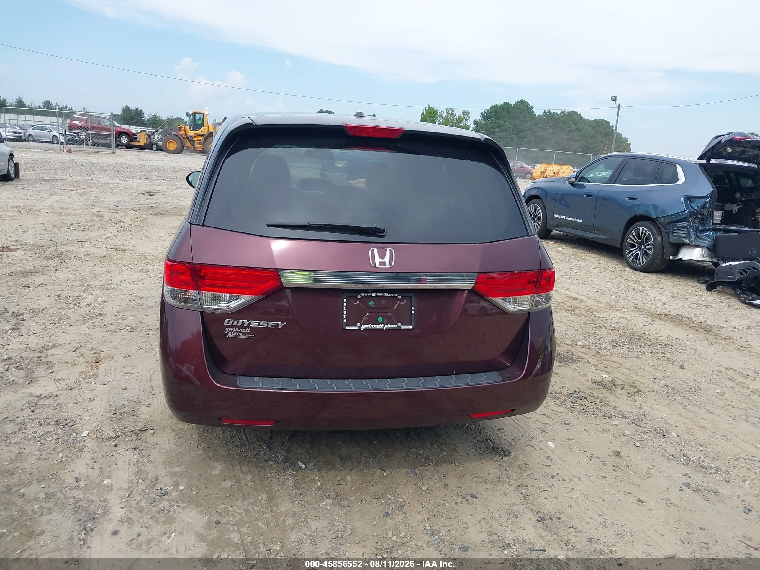 2015 Honda Odyssey Ex-l Purple vin: 5FNRL5H62FB016716