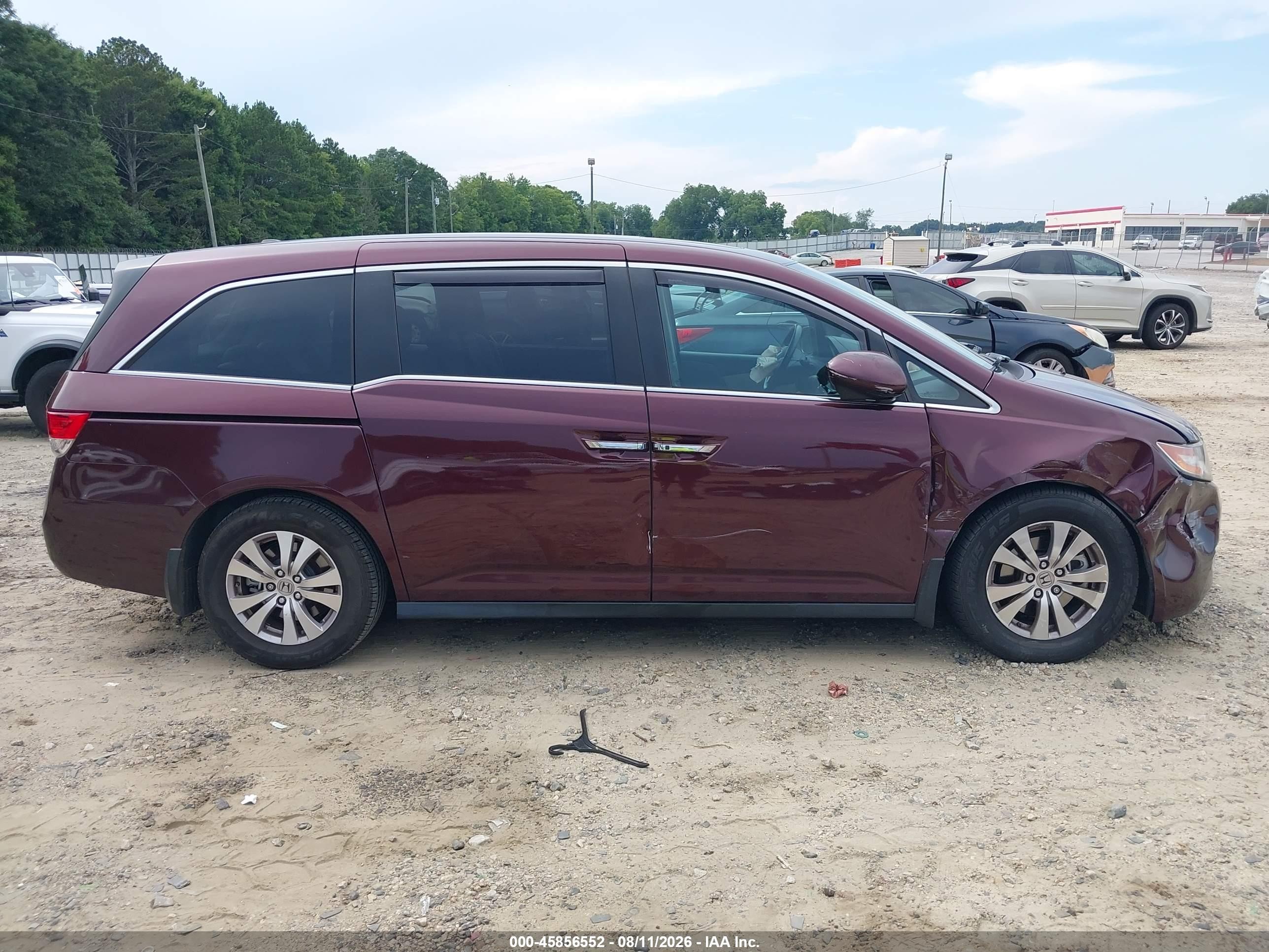 2015 Honda Odyssey Ex-l Purple vin: 5FNRL5H62FB016716