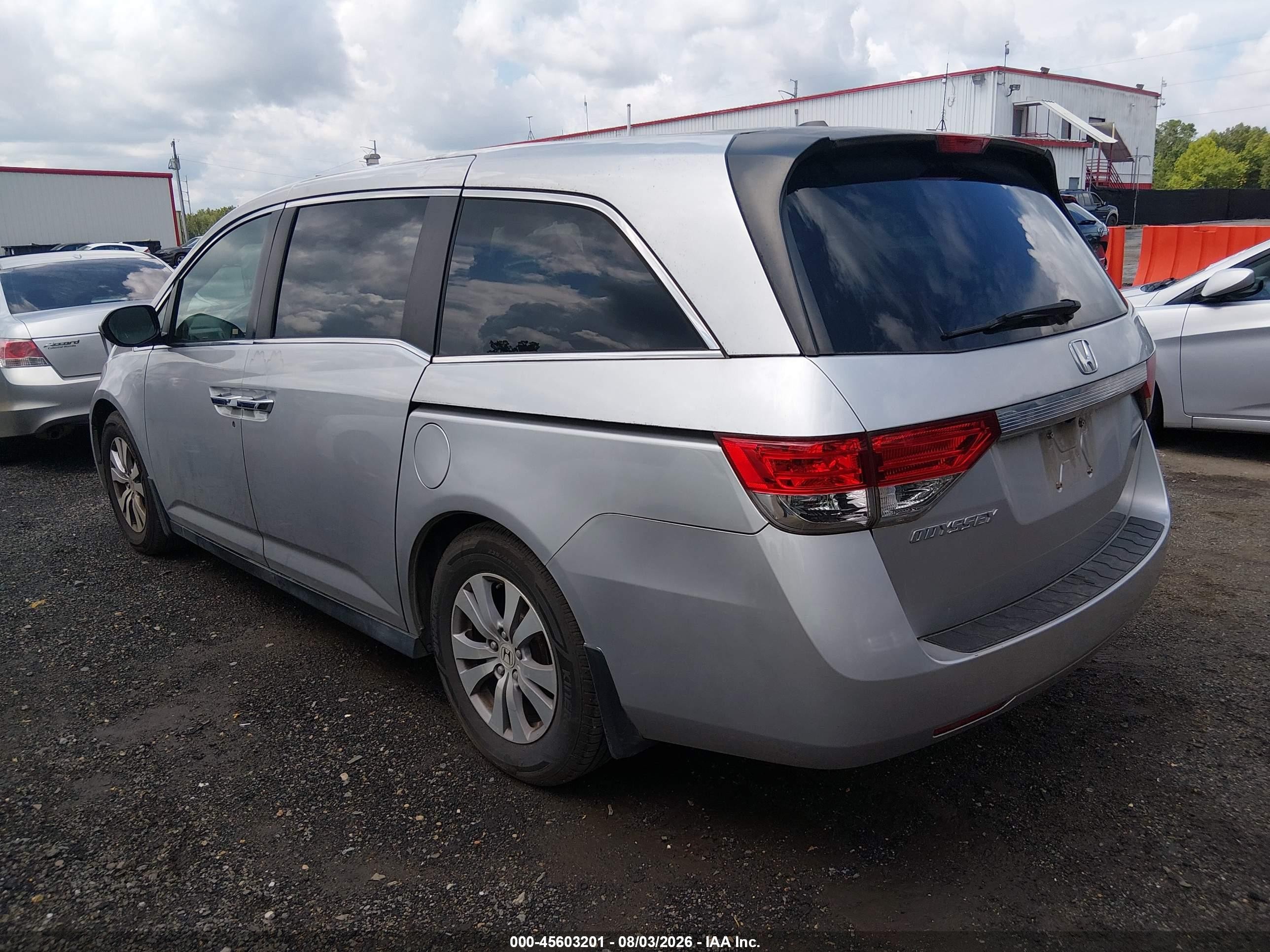 2015 Honda Odyssey Ex-l Silver vin: 5FNRL5H62FB019356
