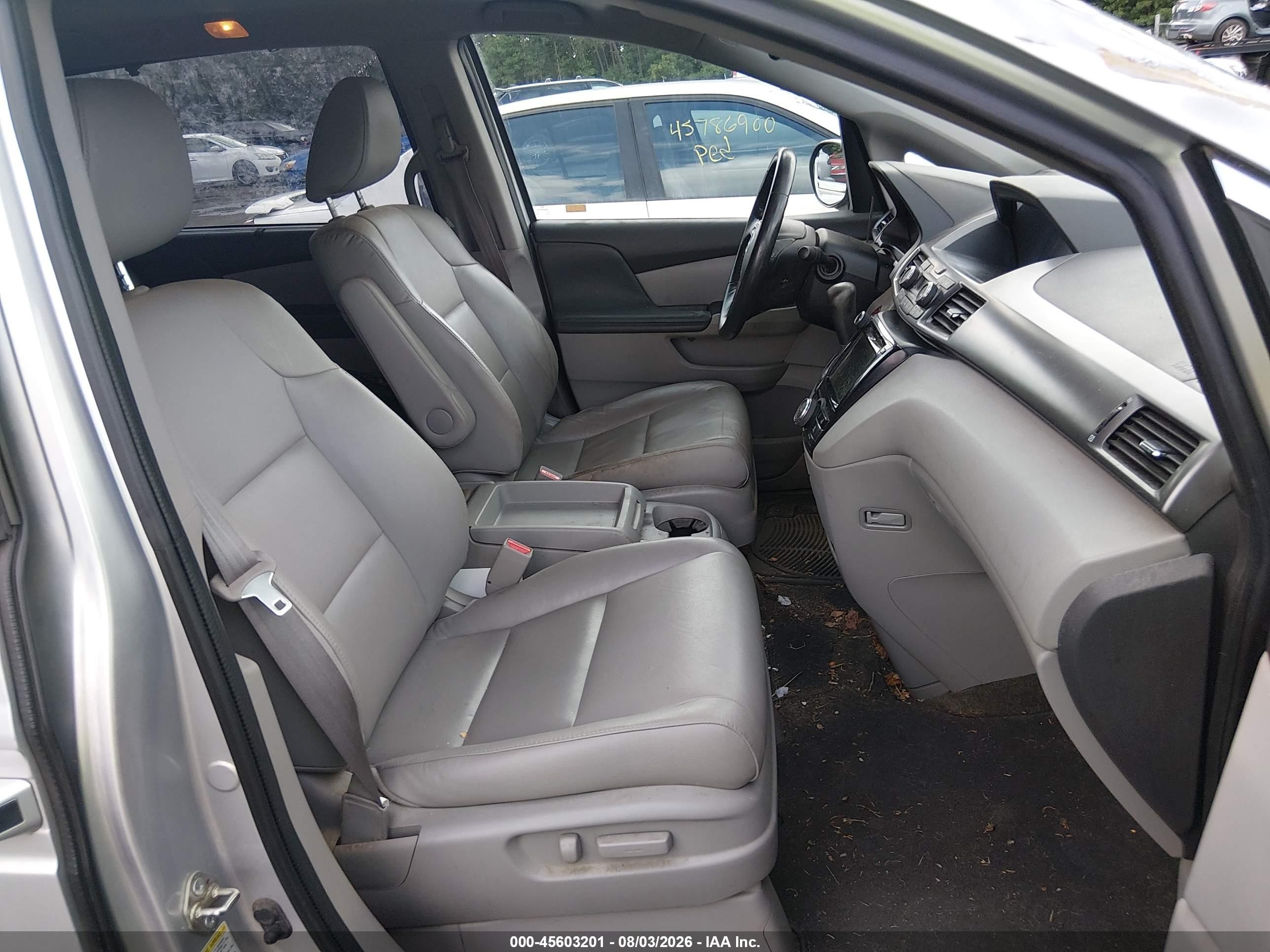 2015 Honda Odyssey Ex-l Silver vin: 5FNRL5H62FB019356