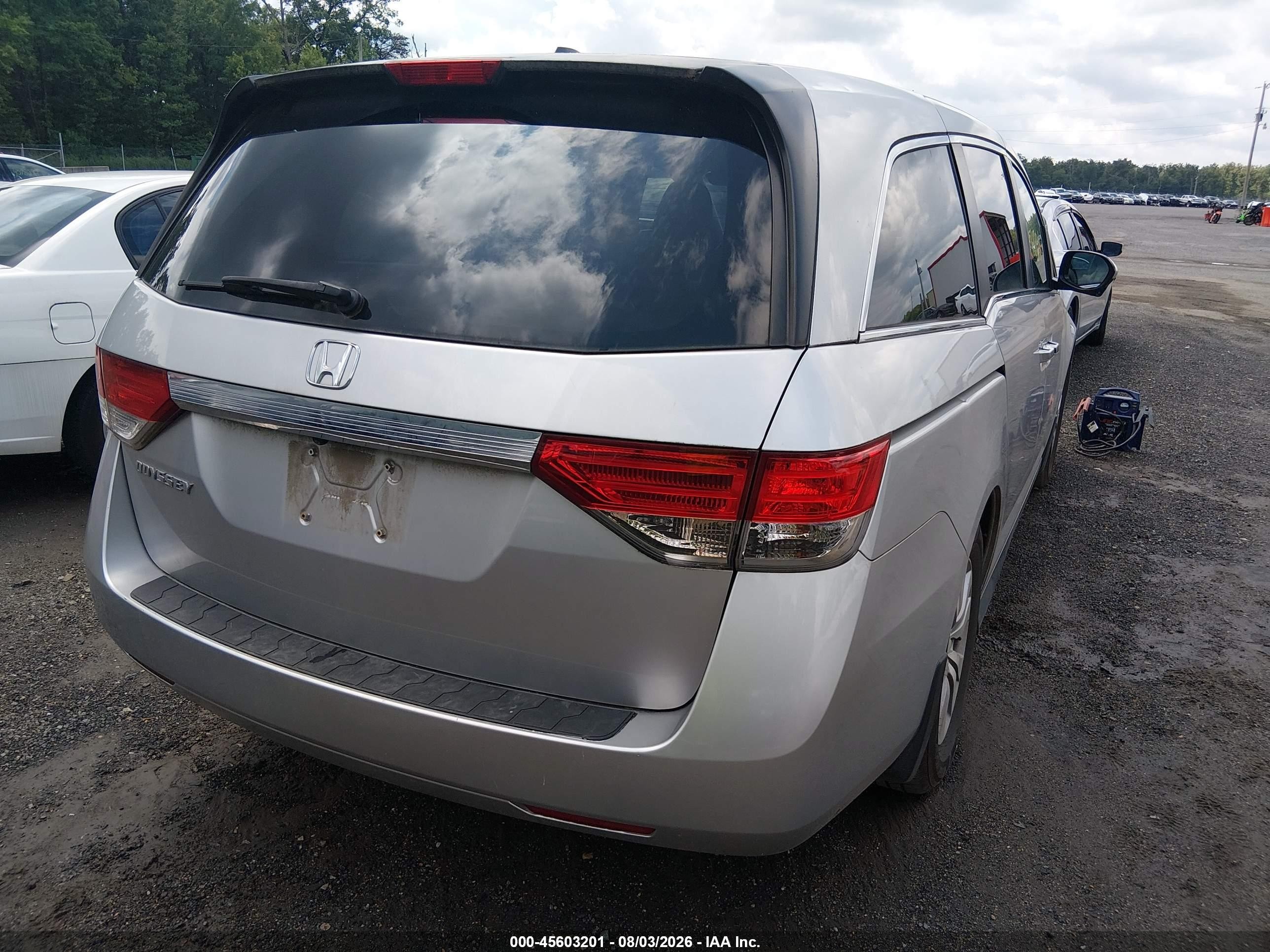 2015 Honda Odyssey Ex-l Silver vin: 5FNRL5H62FB019356
