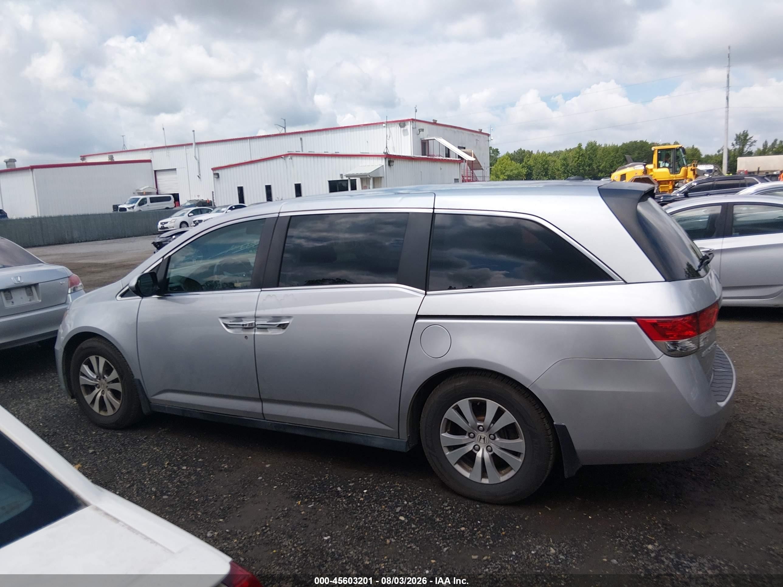 2015 Honda Odyssey Ex-l Silver vin: 5FNRL5H62FB019356