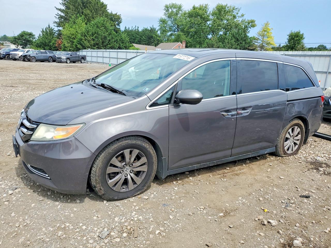 2015 Honda Odyssey Exl Gray vin: 5FNRL5H62FB020054