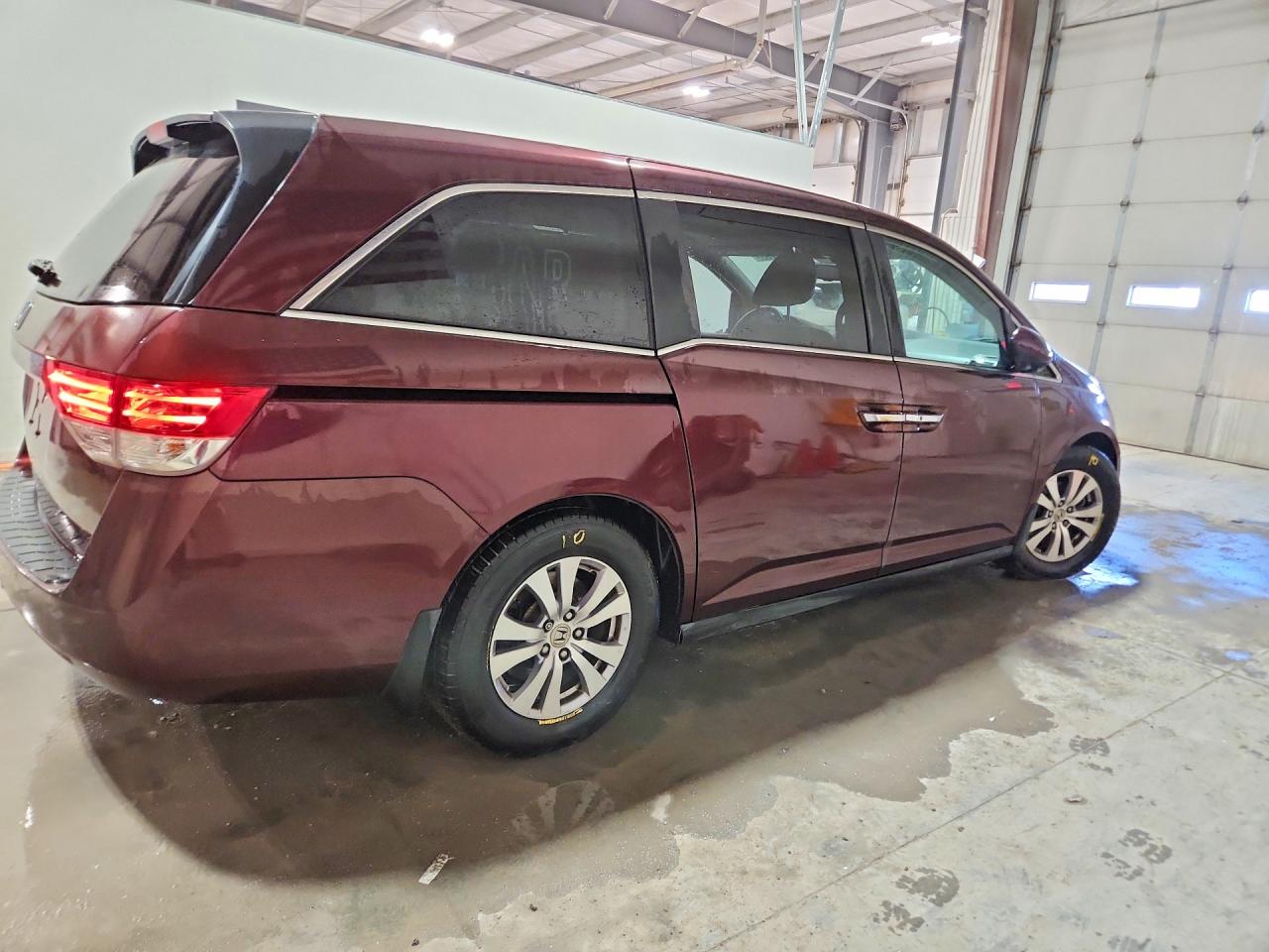 2015 Honda Odyssey Exl Burgundy vin: 5FNRL5H62FB021561