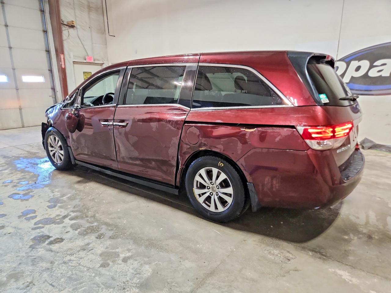 2015 Honda Odyssey Exl Burgundy vin: 5FNRL5H62FB021561