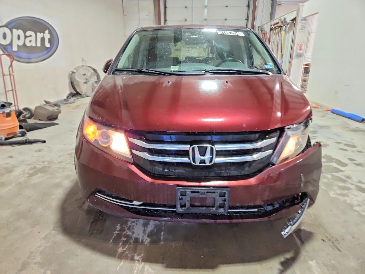 2015 Honda Odyssey Exl Burgundy vin: 5FNRL5H62FB021561