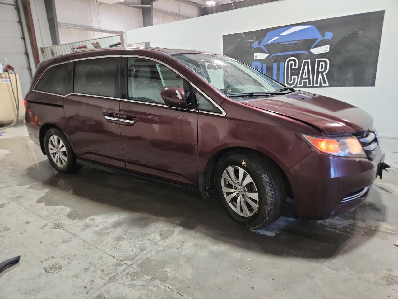 2015 Honda Odyssey Exl Burgundy vin: 5FNRL5H62FB021561 Damage: Right Mirror, Peeling, > 12 Inches