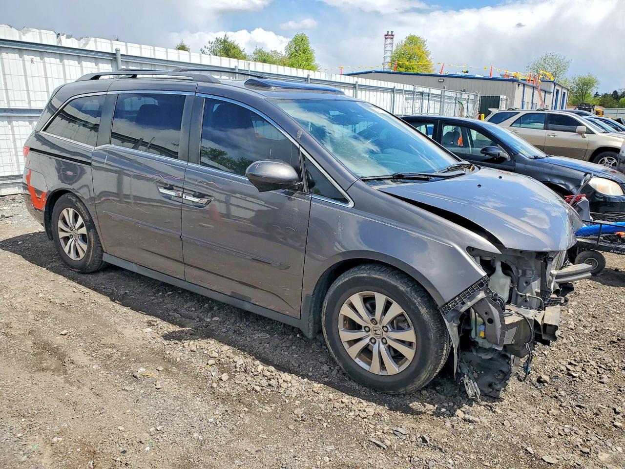 2015 Honda Odyssey Exl Gray vin: 5FNRL5H62FB030809