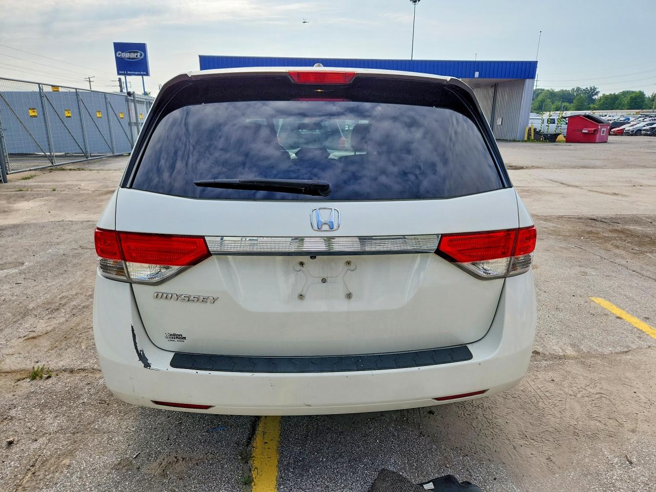 2015 Honda Odyssey Exl White vin: 5FNRL5H62FB037646