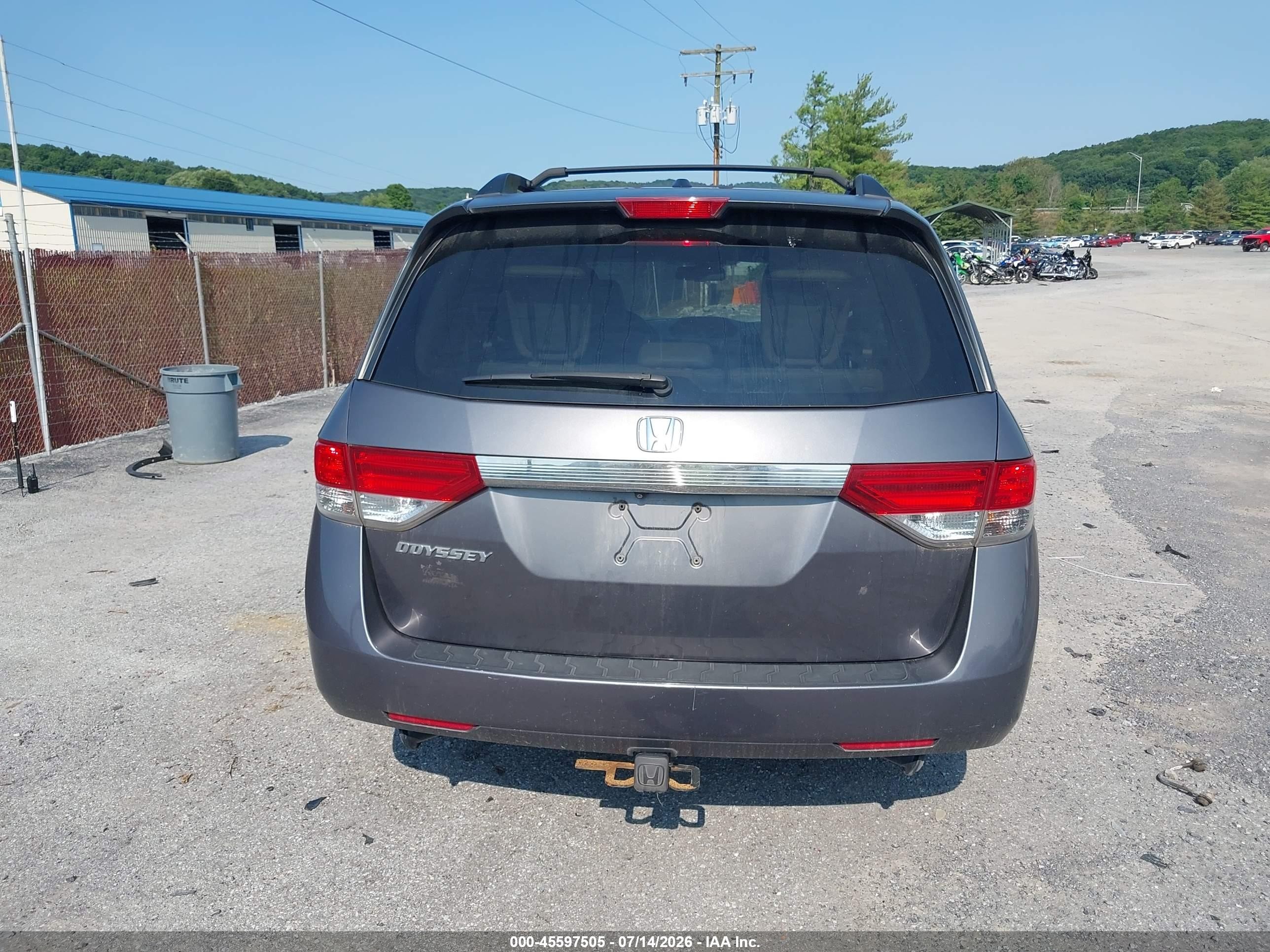 2015 Honda Odyssey Ex-l Gray vin: 5FNRL5H62FB053359