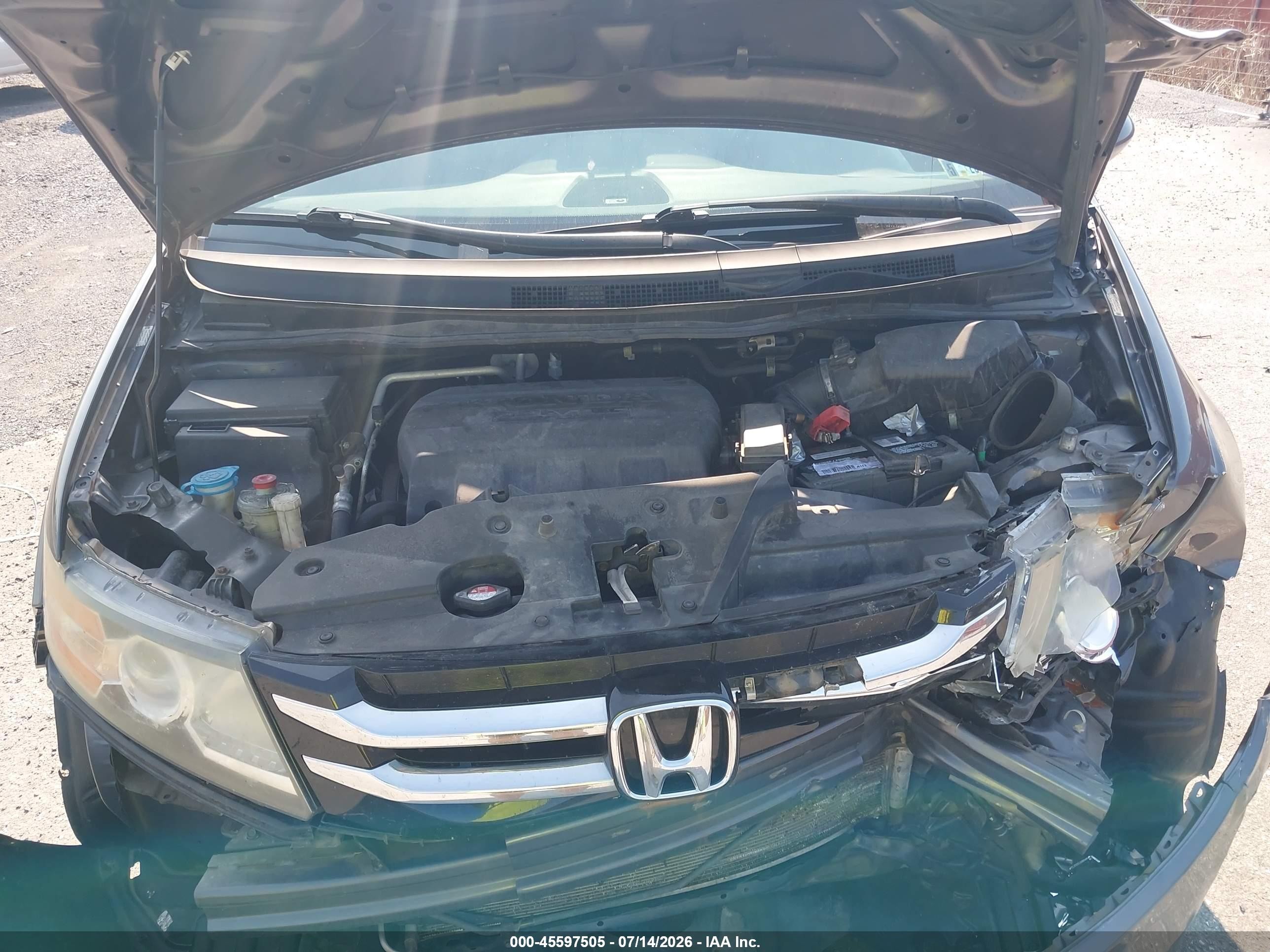 2015 Honda Odyssey Ex-l Gray vin: 5FNRL5H62FB053359