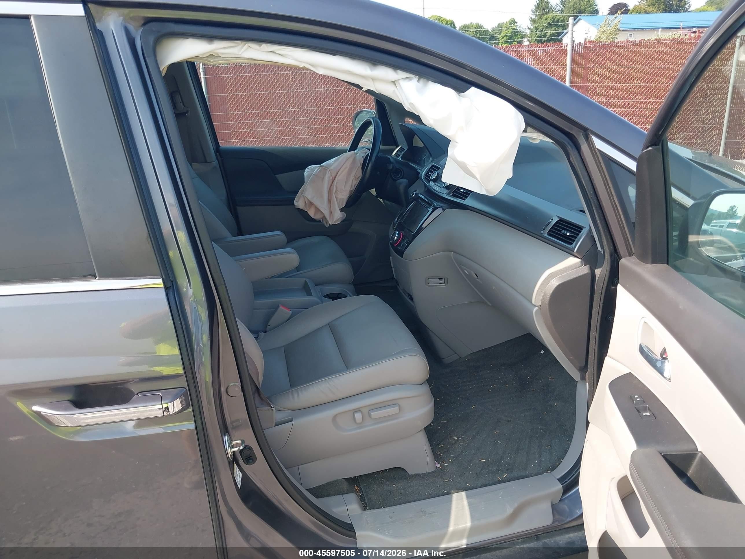 2015 Honda Odyssey Ex-l Gray vin: 5FNRL5H62FB053359