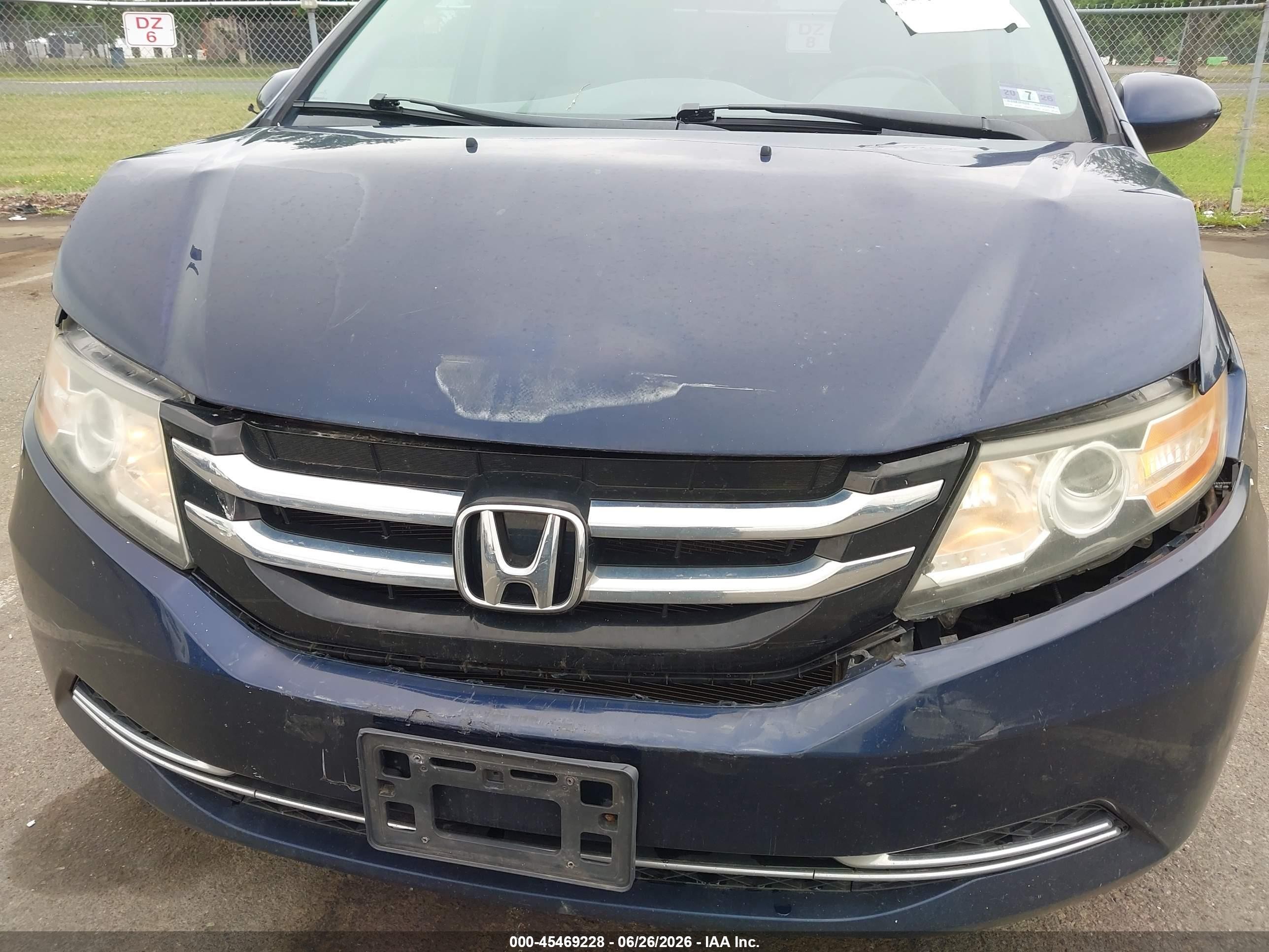 2015 Honda Odyssey Ex-l Синий vin: 5FNRL5H62FB059176