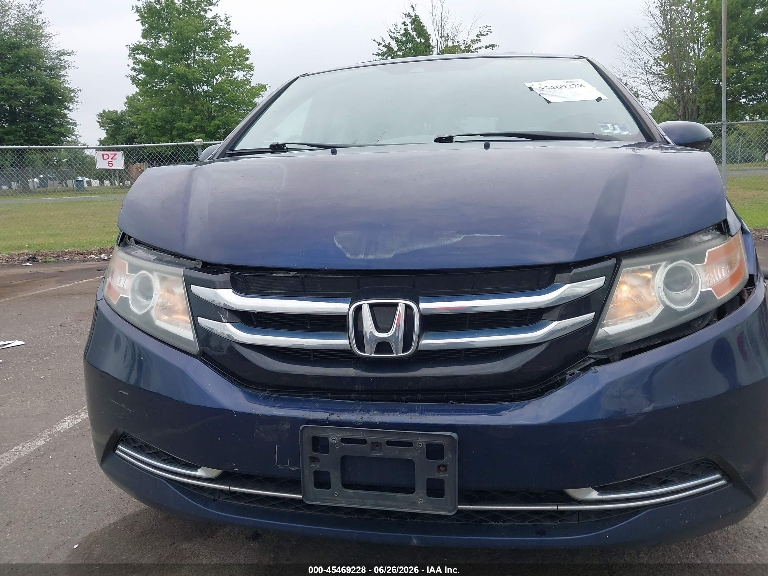 2015 Honda Odyssey Ex-l Синий vin: 5FNRL5H62FB059176