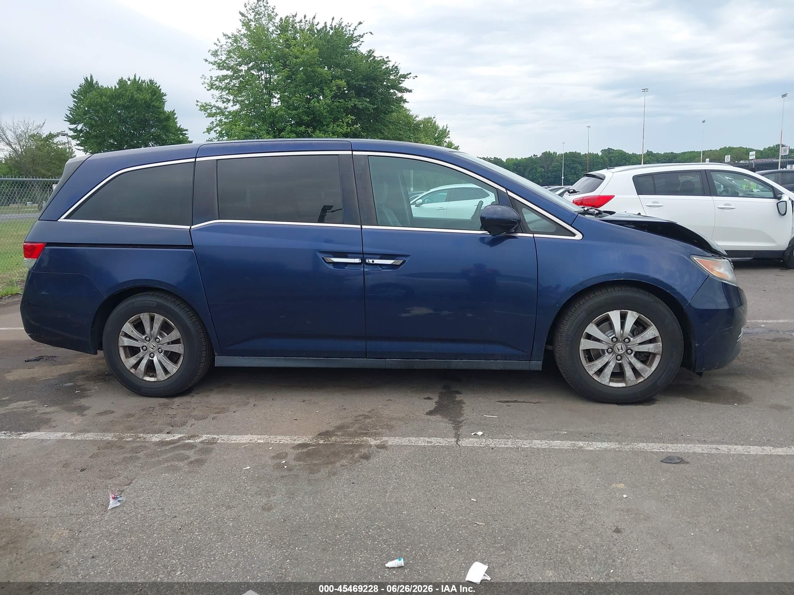 2015 Honda Odyssey Ex-l Синий vin: 5FNRL5H62FB059176