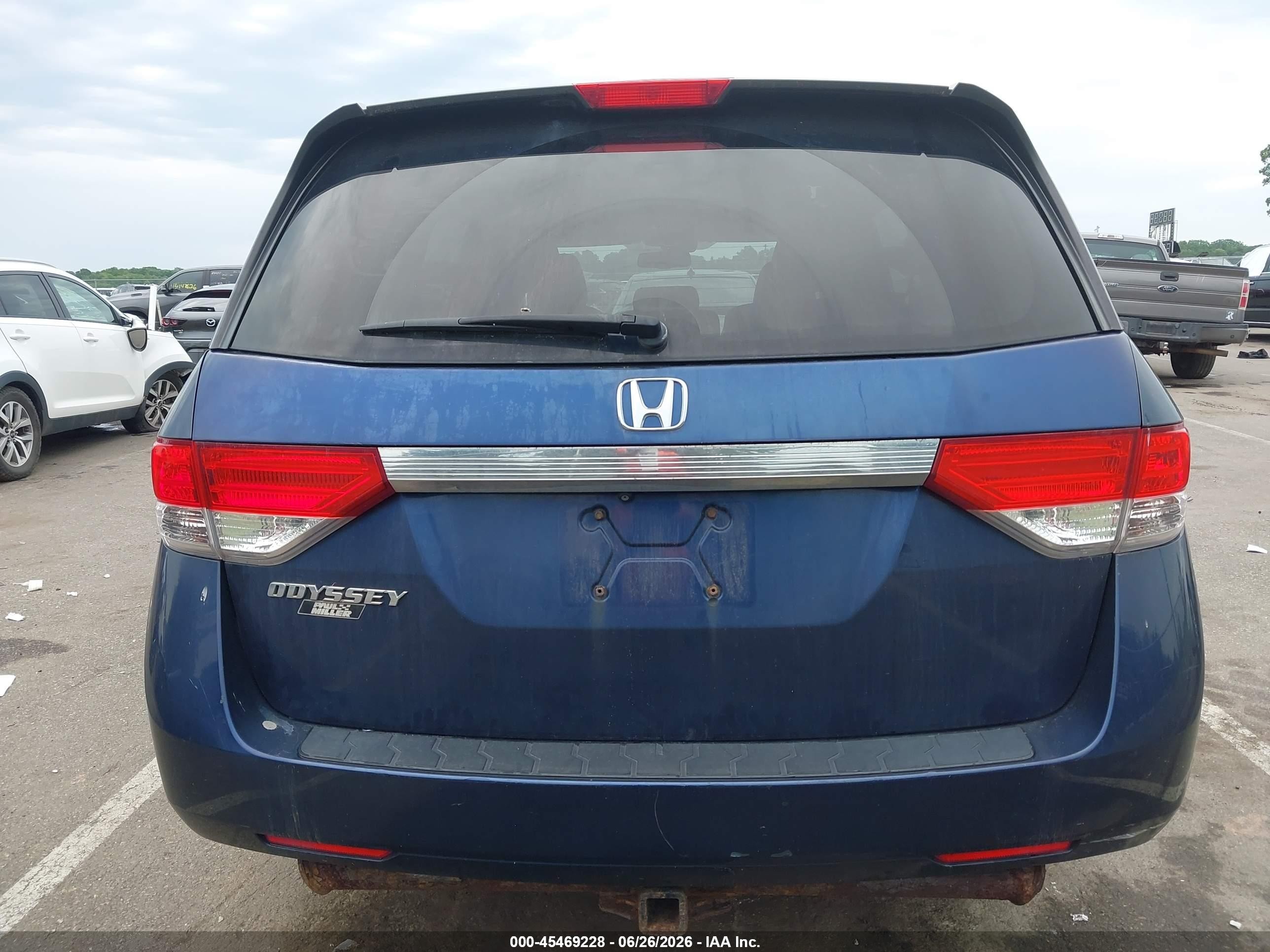 2015 Honda Odyssey Ex-l Синий vin: 5FNRL5H62FB059176