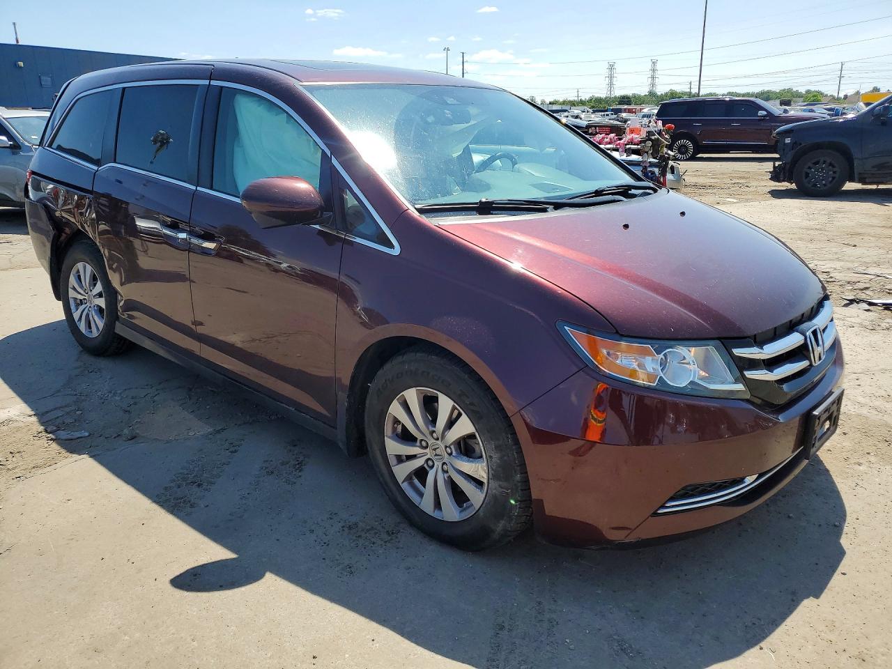 2015 Honda Odyssey Exl Бордовый vin: 5FNRL5H62FB060778