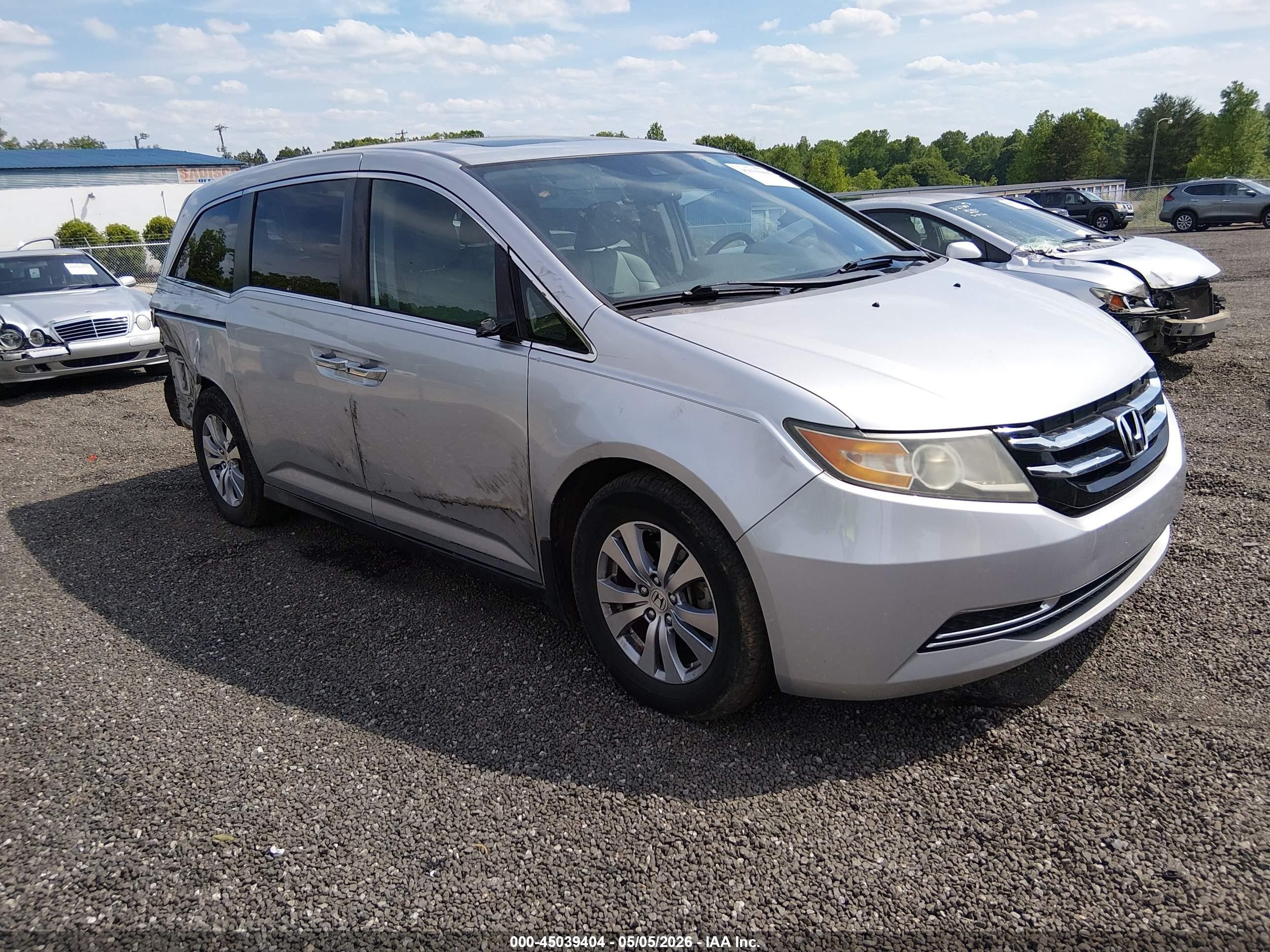 2015 Honda Odyssey Ex-l Silver vin: 5FNRL5H62FB079573