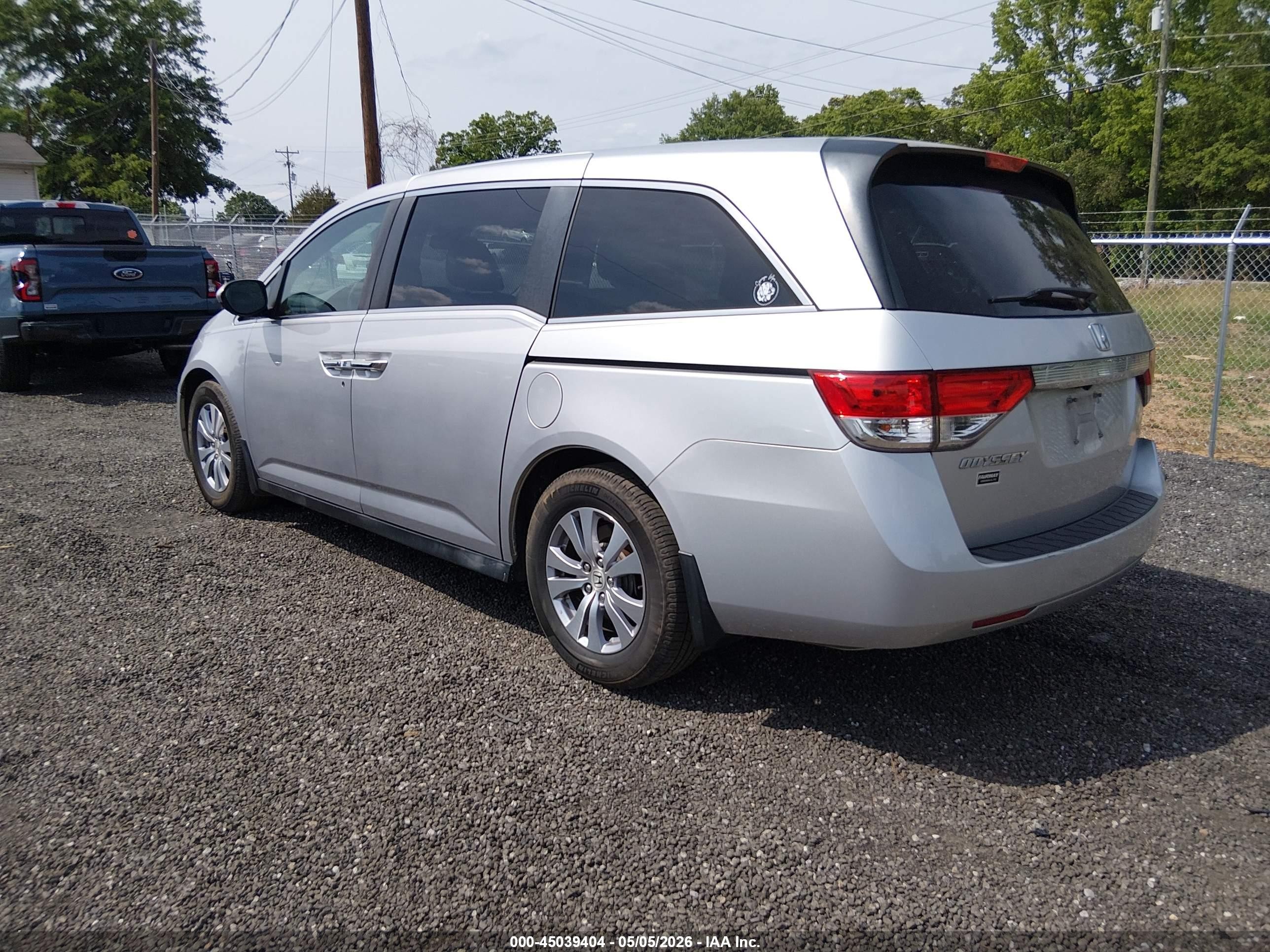 2015 Honda Odyssey Ex-l Silver vin: 5FNRL5H62FB079573