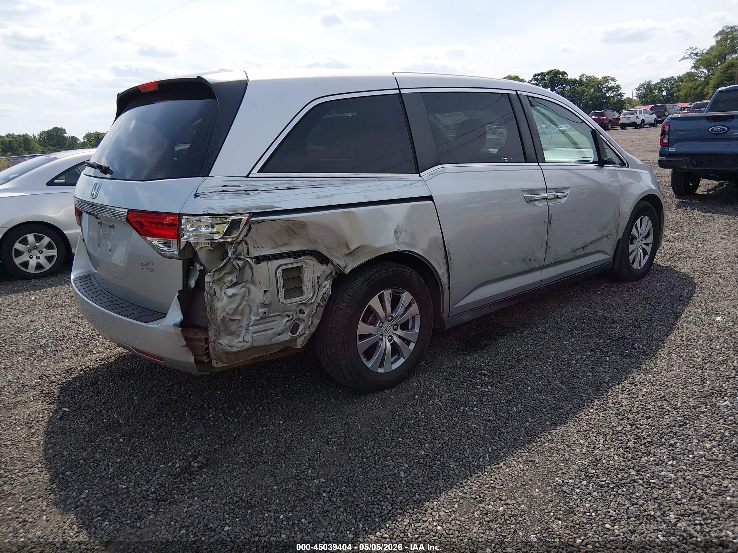 2015 Honda Odyssey Ex-l Silver vin: 5FNRL5H62FB079573