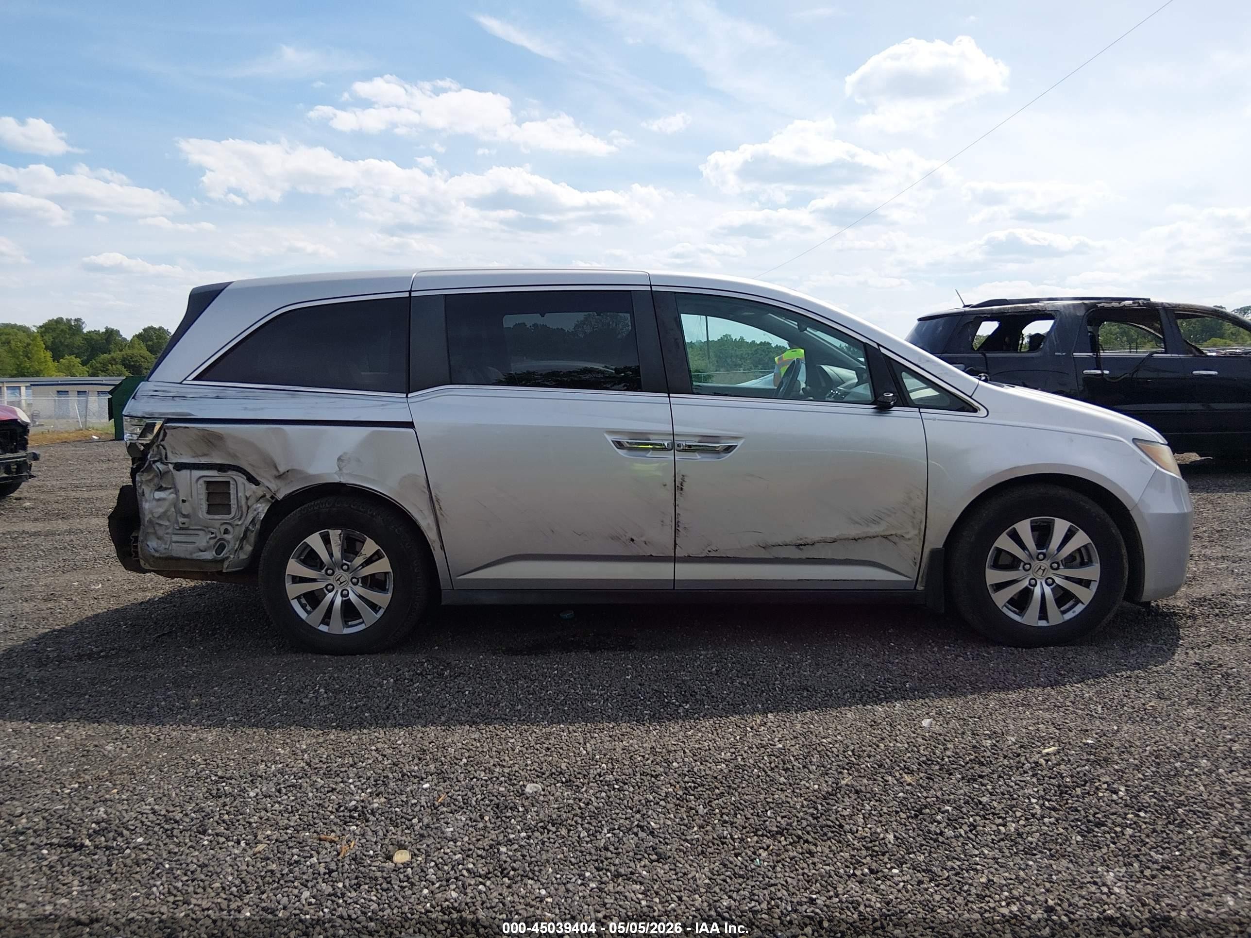 2015 Honda Odyssey Ex-l Silver vin: 5FNRL5H62FB079573