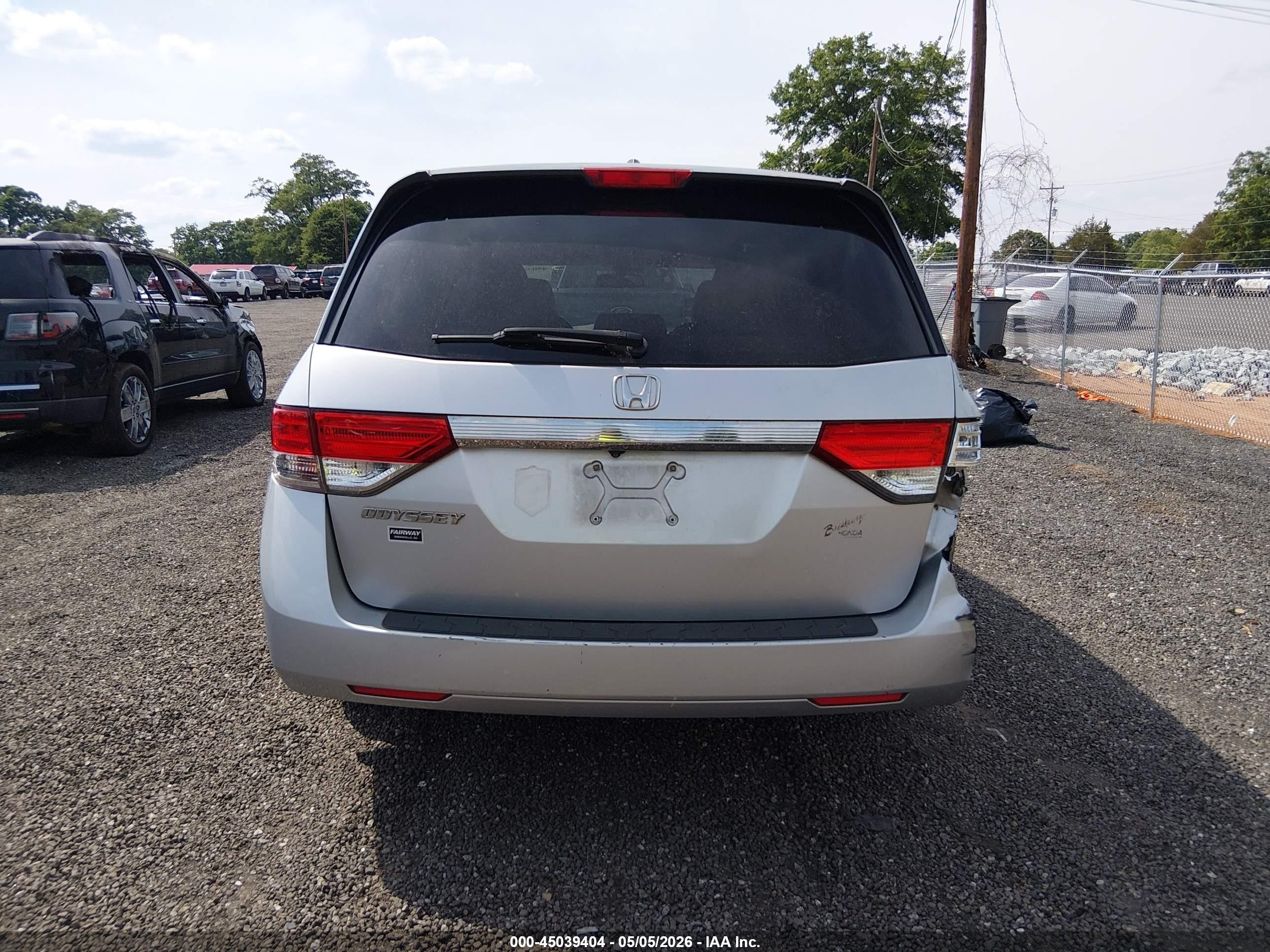 2015 Honda Odyssey Ex-l Silver vin: 5FNRL5H62FB079573