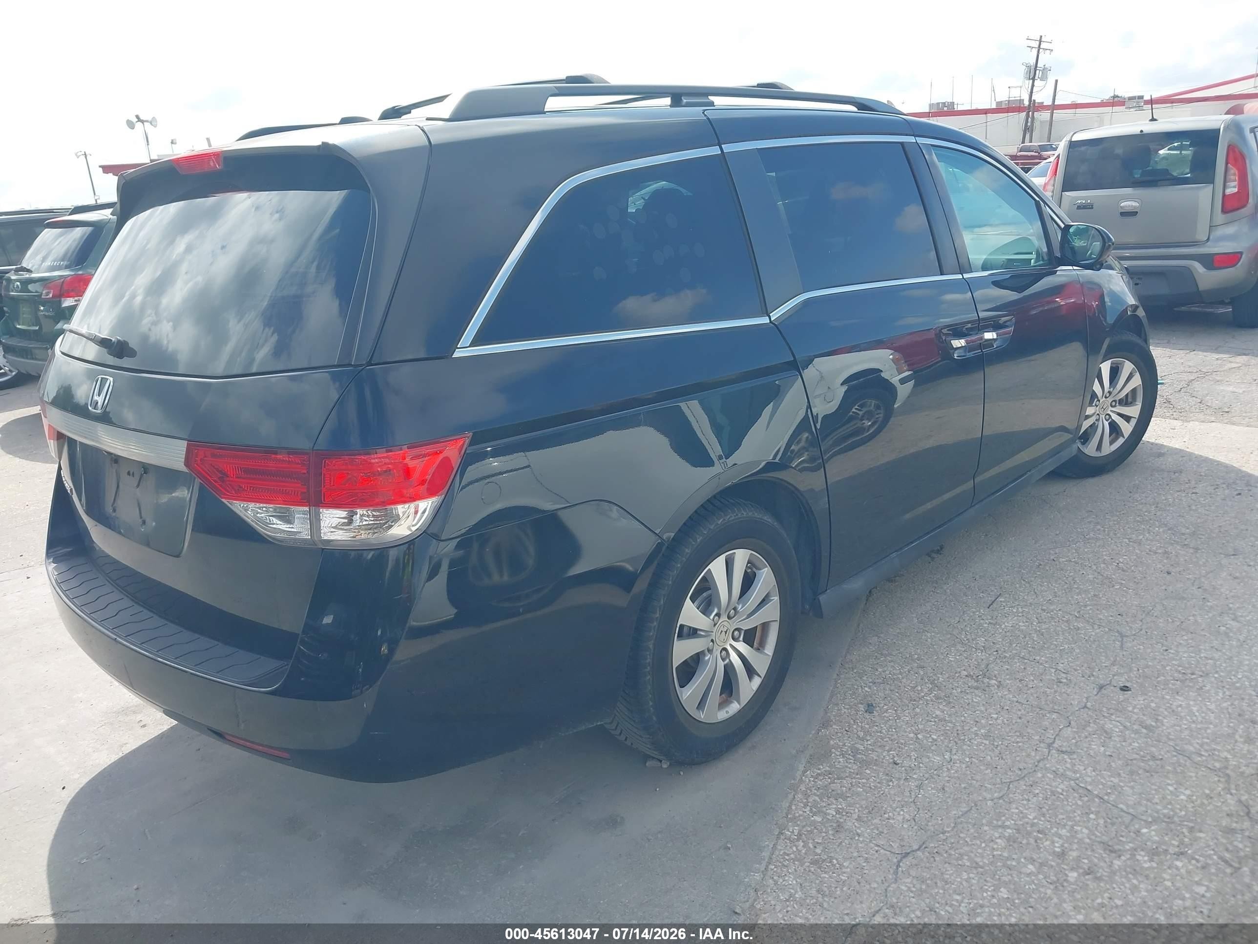 2015 Honda Odyssey Ex-l Black vin: 5FNRL5H62FB085986
