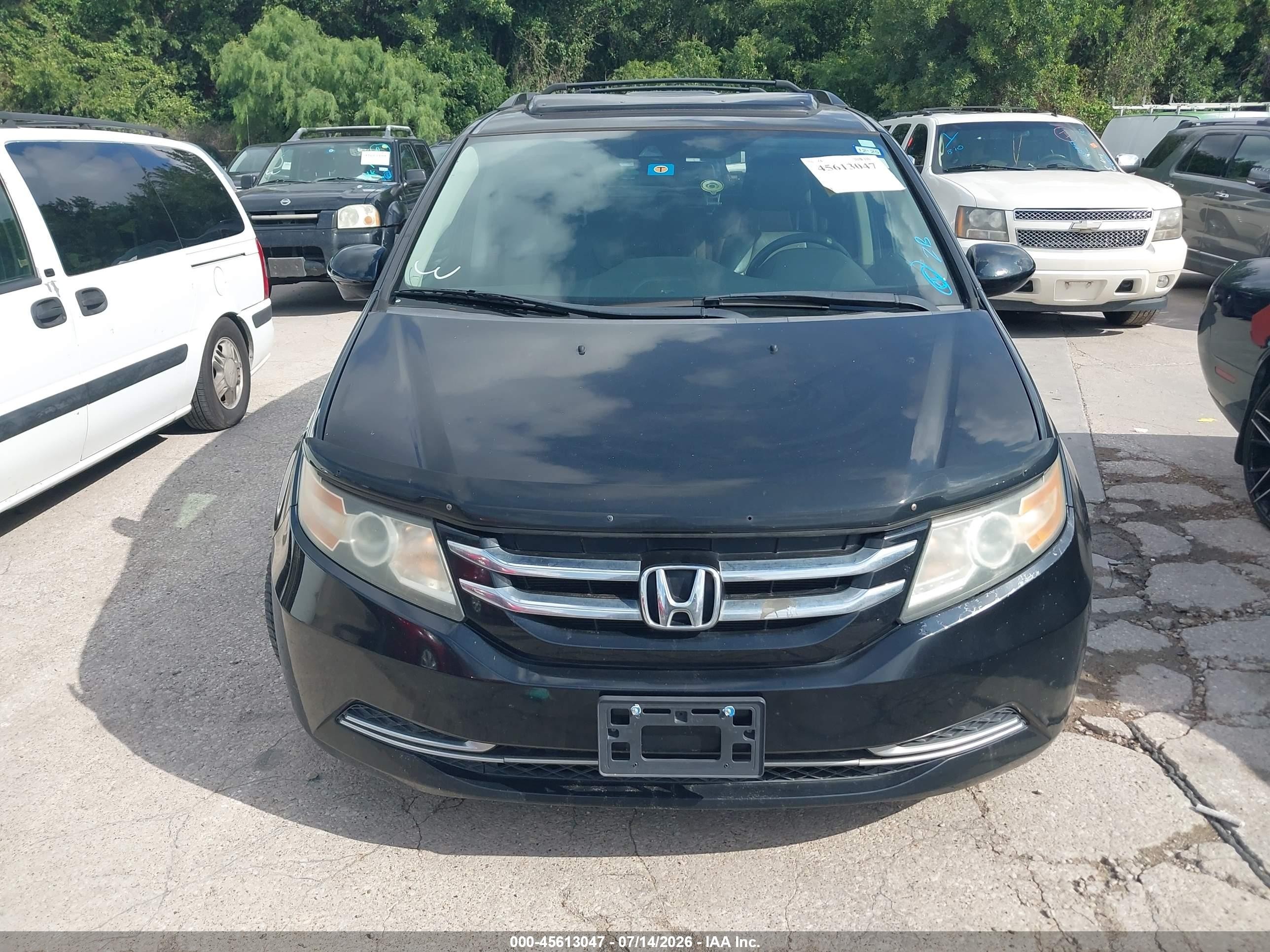 2015 Honda Odyssey Ex-l Black vin: 5FNRL5H62FB085986