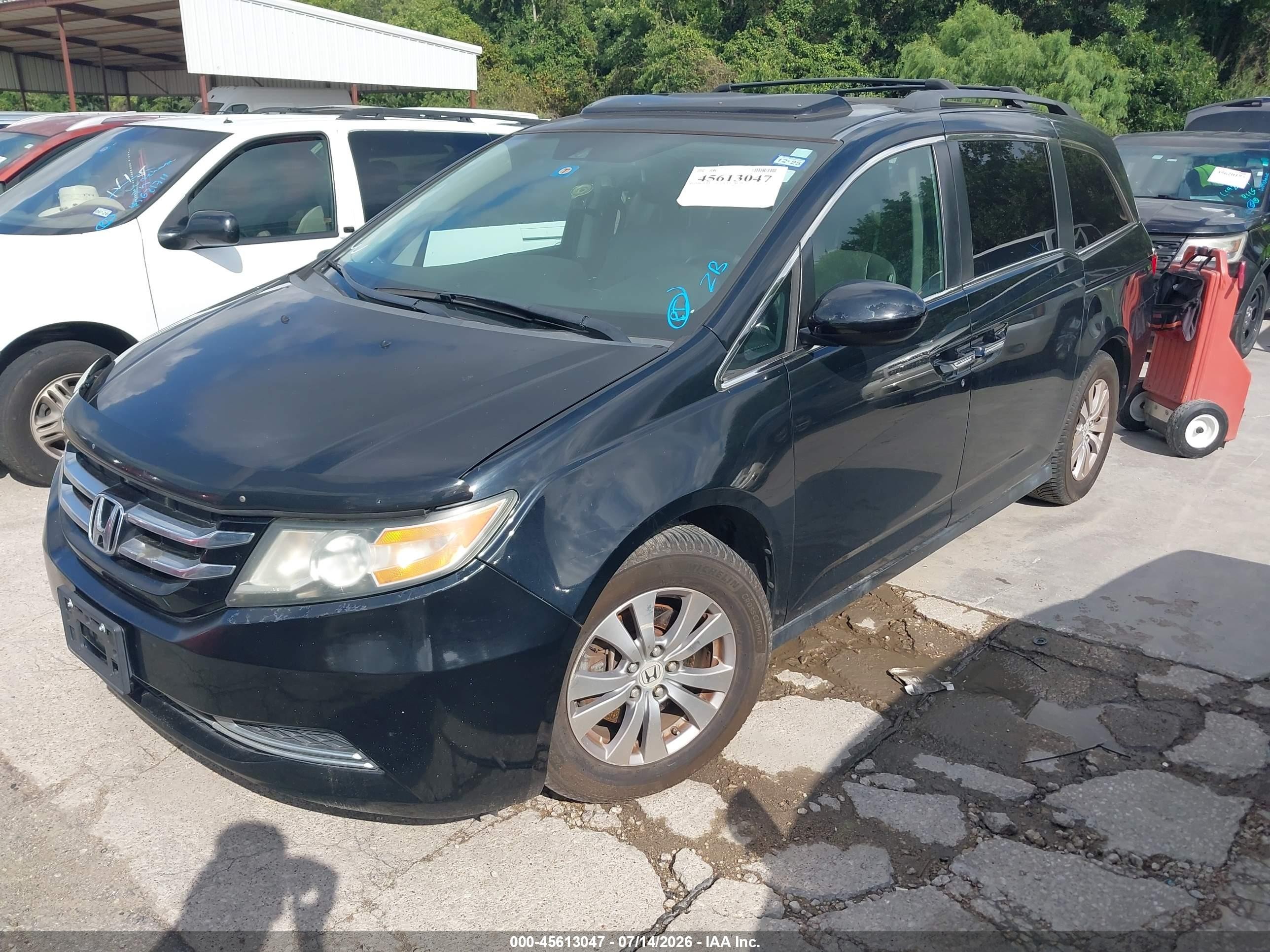 2015 Honda Odyssey Ex-l Black vin: 5FNRL5H62FB085986