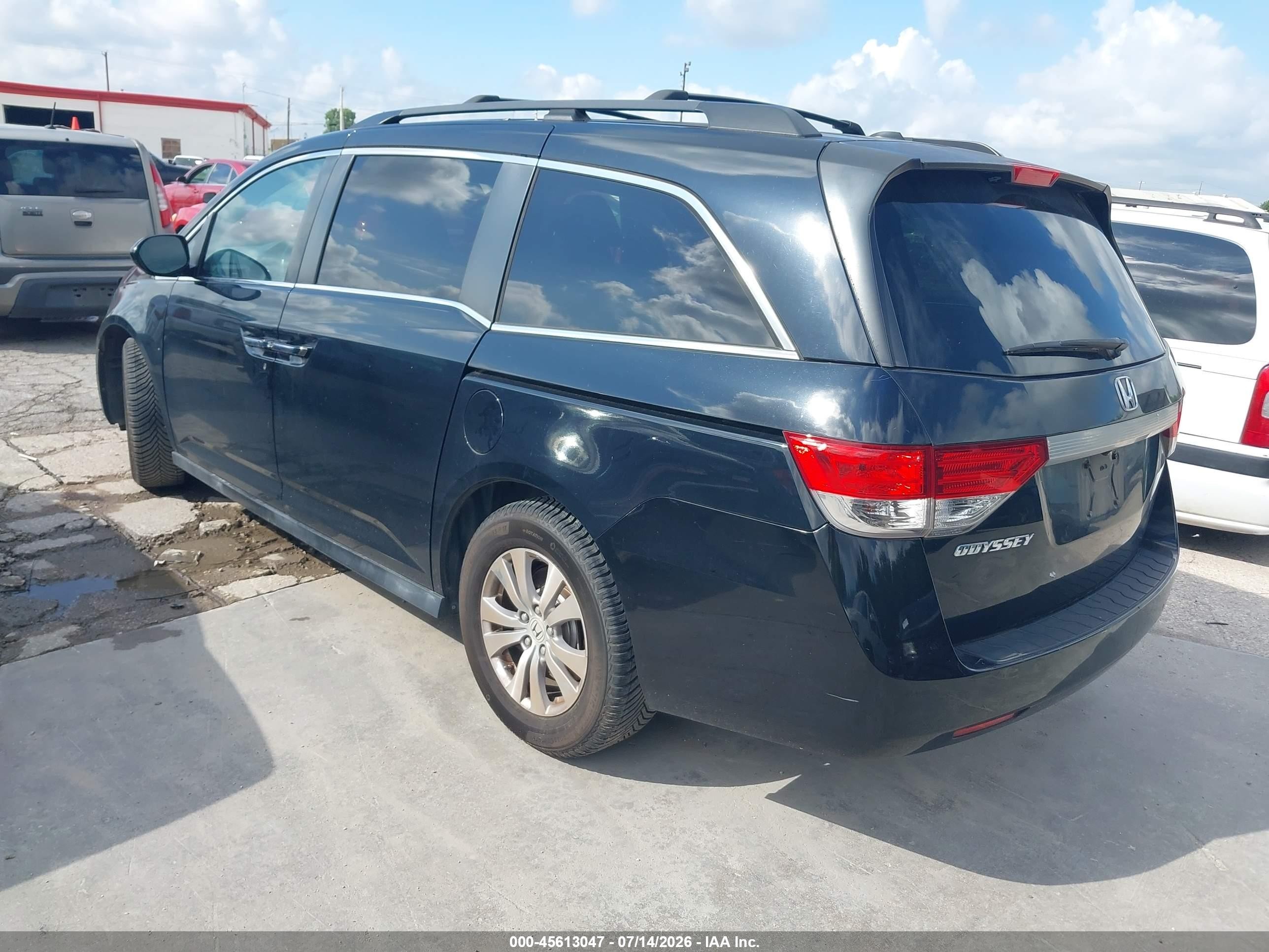 2015 Honda Odyssey Ex-l Black vin: 5FNRL5H62FB085986