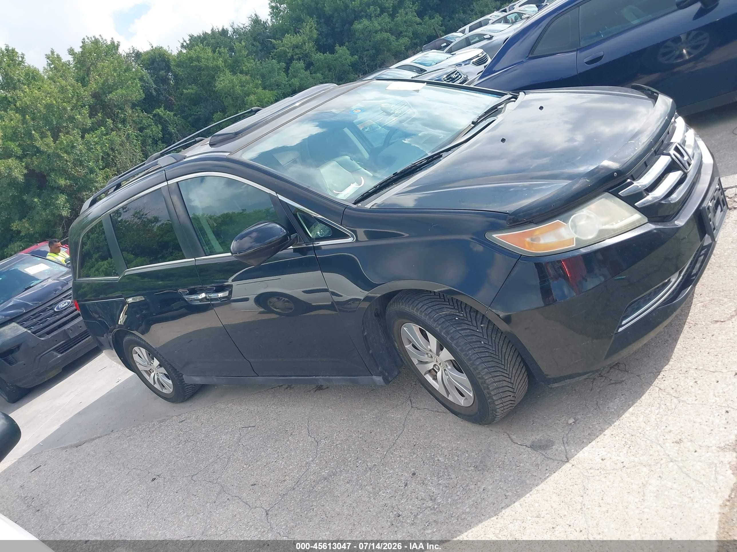 2015 Honda Odyssey Ex-l Black vin: 5FNRL5H62FB085986