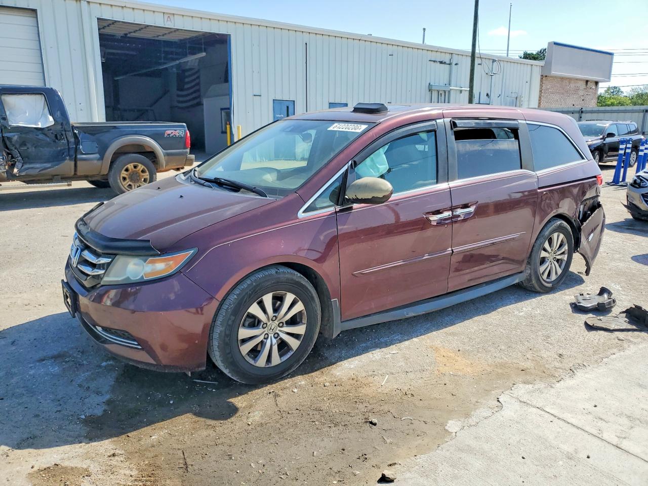 2015 Honda Odyssey Exl Burgundy vin: 5FNRL5H62FB101880