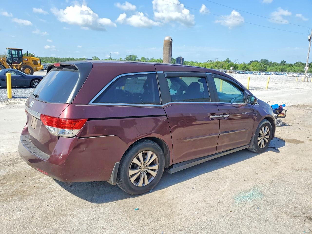 2015 Honda Odyssey Exl Burgundy vin: 5FNRL5H62FB101880