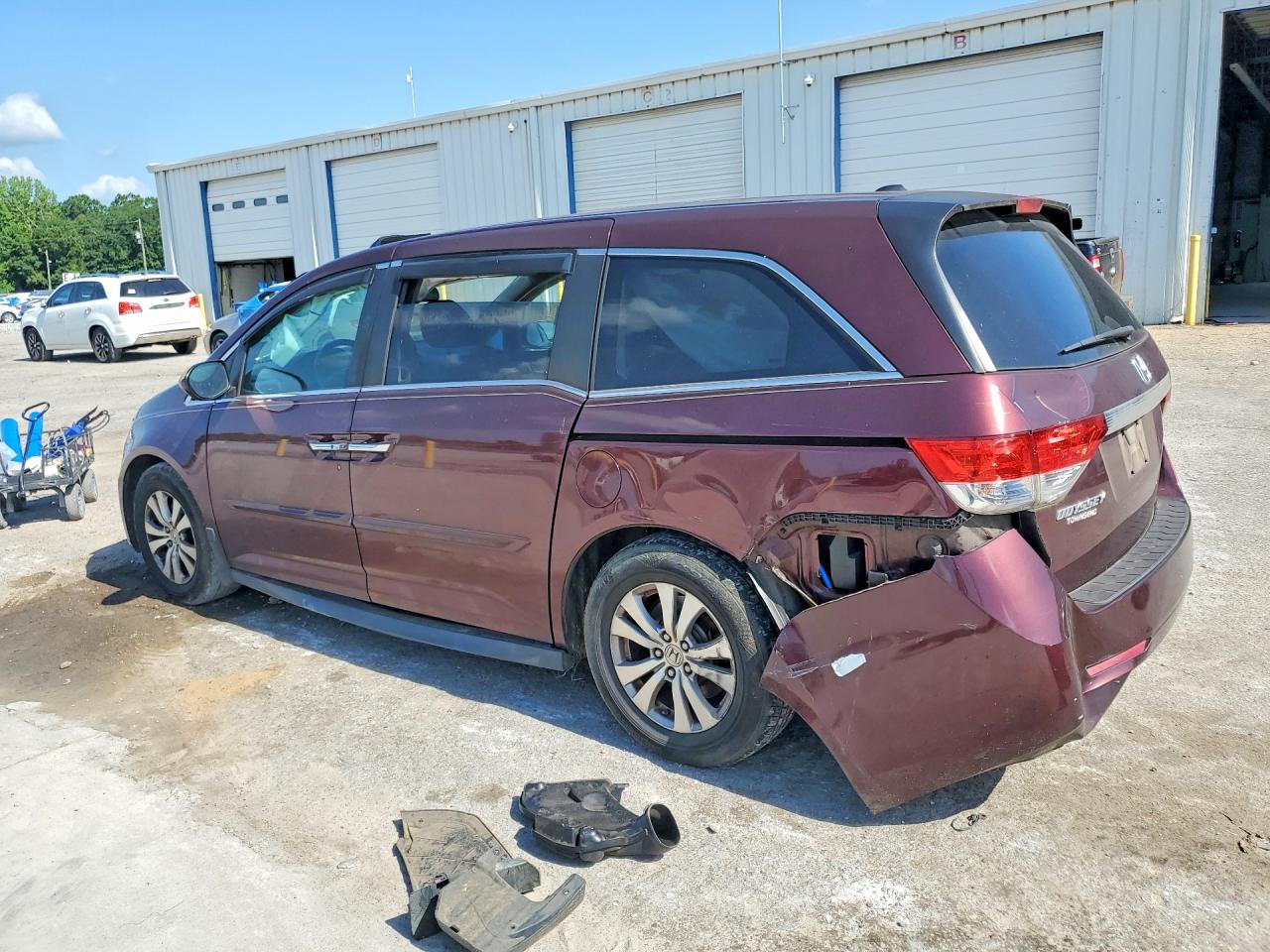 2015 Honda Odyssey Exl Burgundy vin: 5FNRL5H62FB101880
