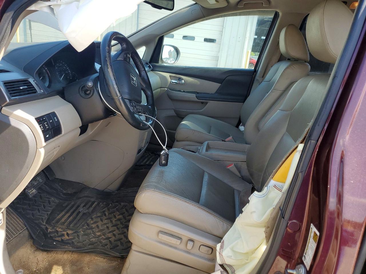 2015 Honda Odyssey Exl Burgundy vin: 5FNRL5H62FB101880