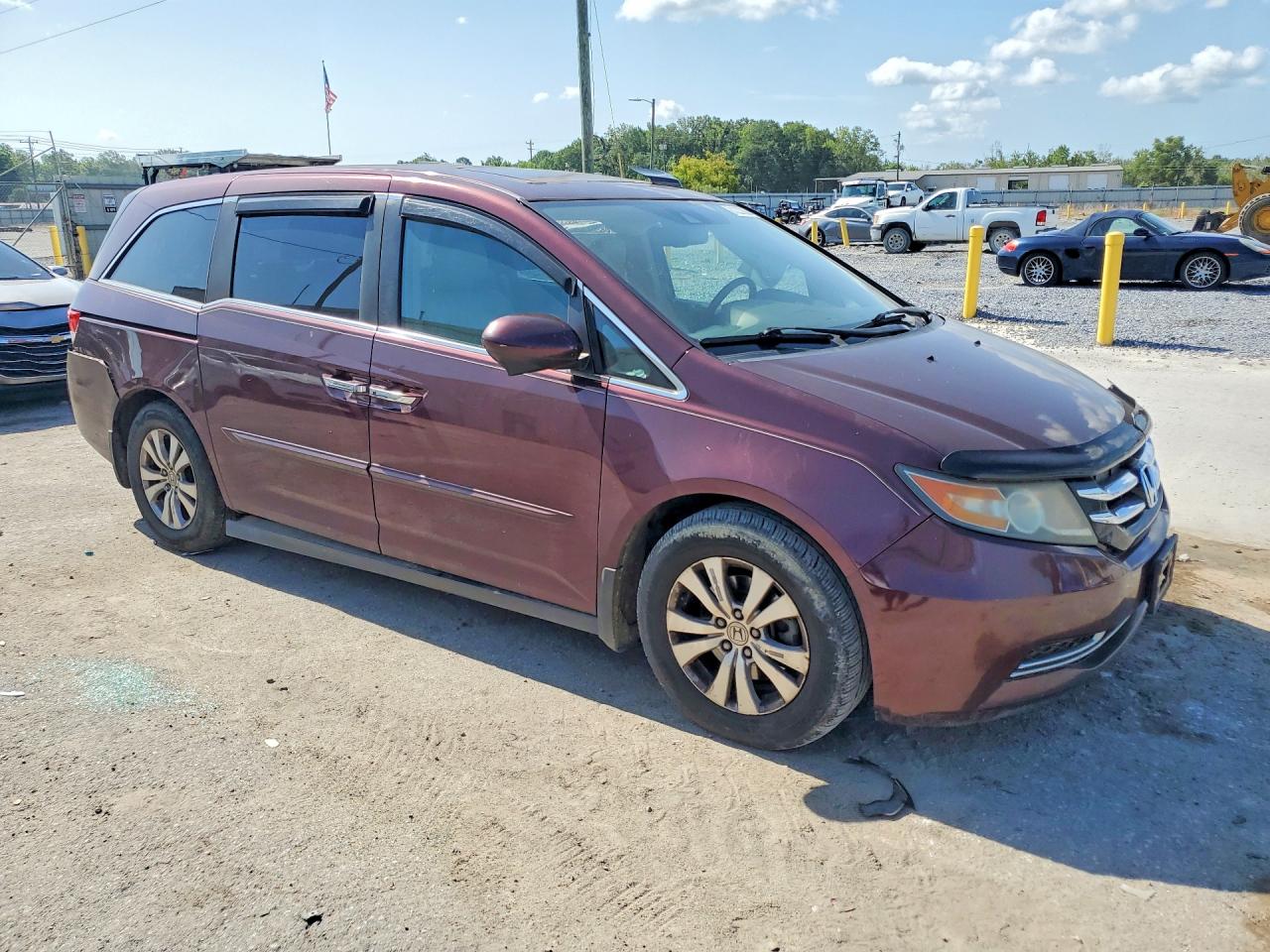 2015 Honda Odyssey Exl Burgundy vin: 5FNRL5H62FB101880
