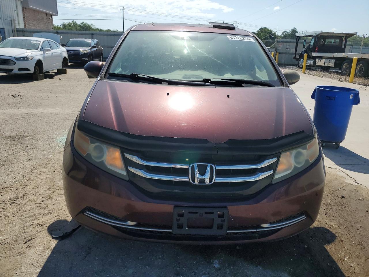 2015 Honda Odyssey Exl Burgundy vin: 5FNRL5H62FB101880
