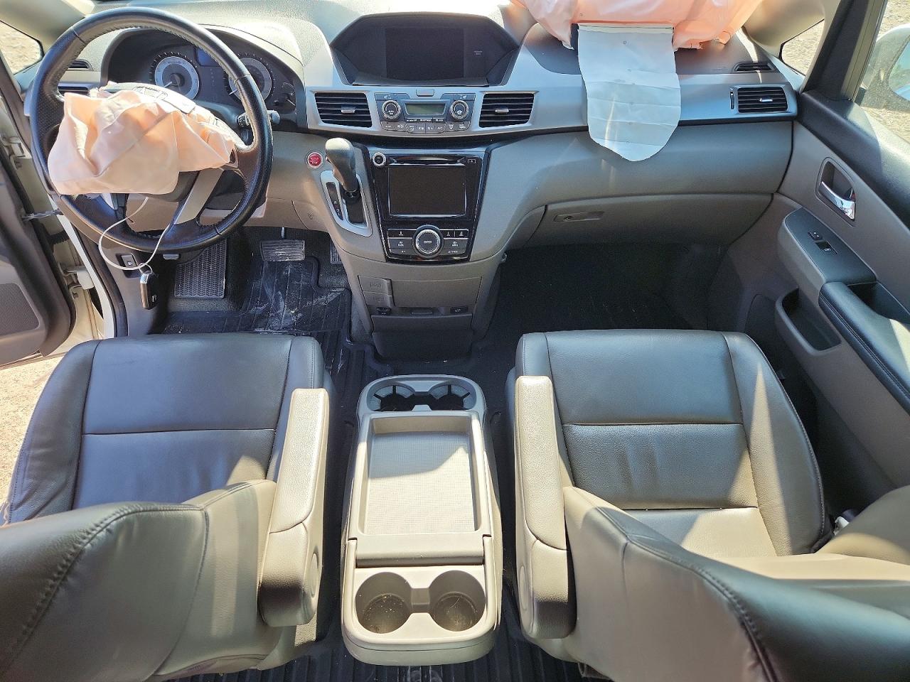 2015 Honda Odyssey Exl White vin: 5FNRL5H62FB104813
