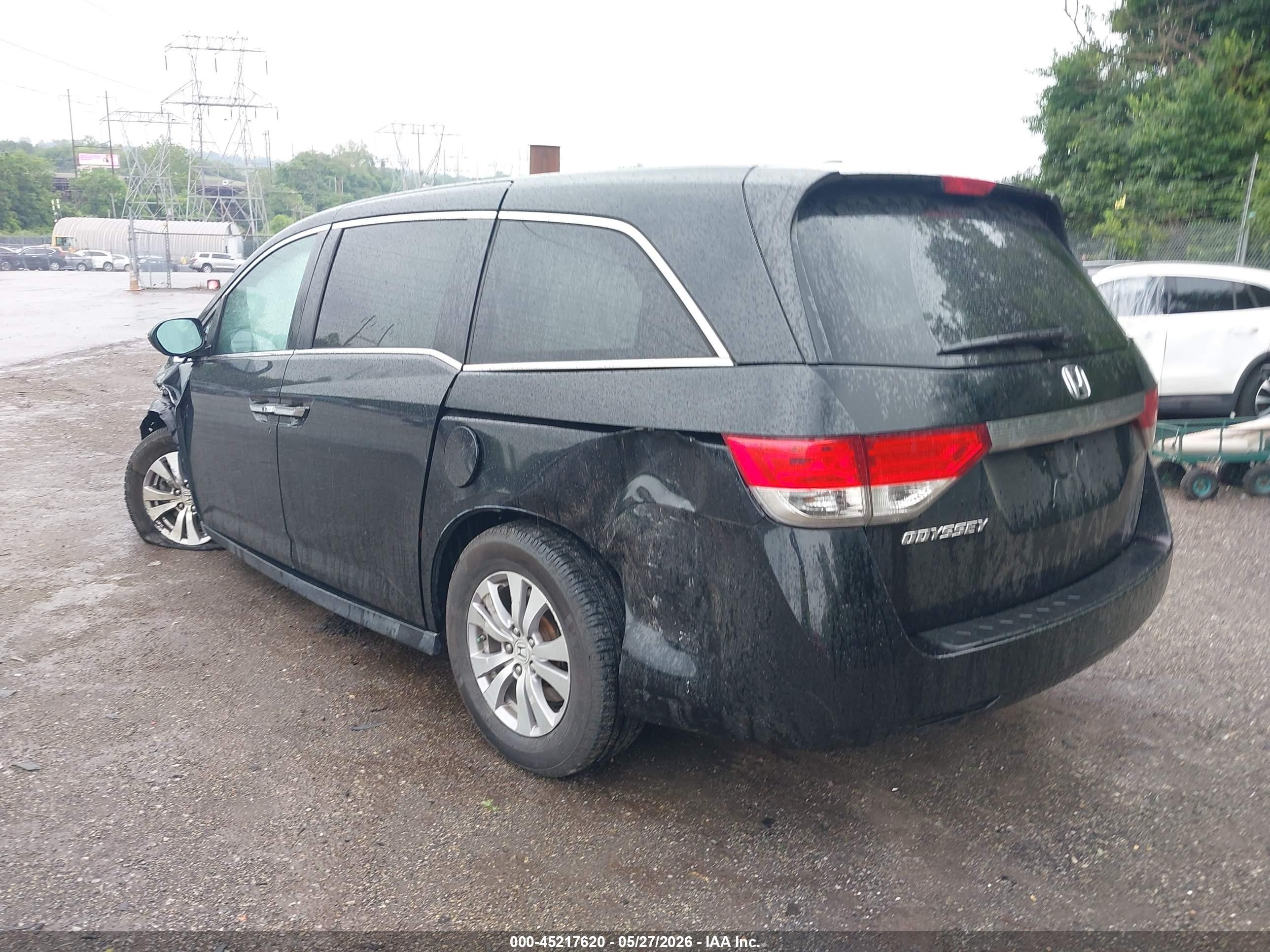 2015 Honda Odyssey Ex-l Black vin: 5FNRL5H62FB115634