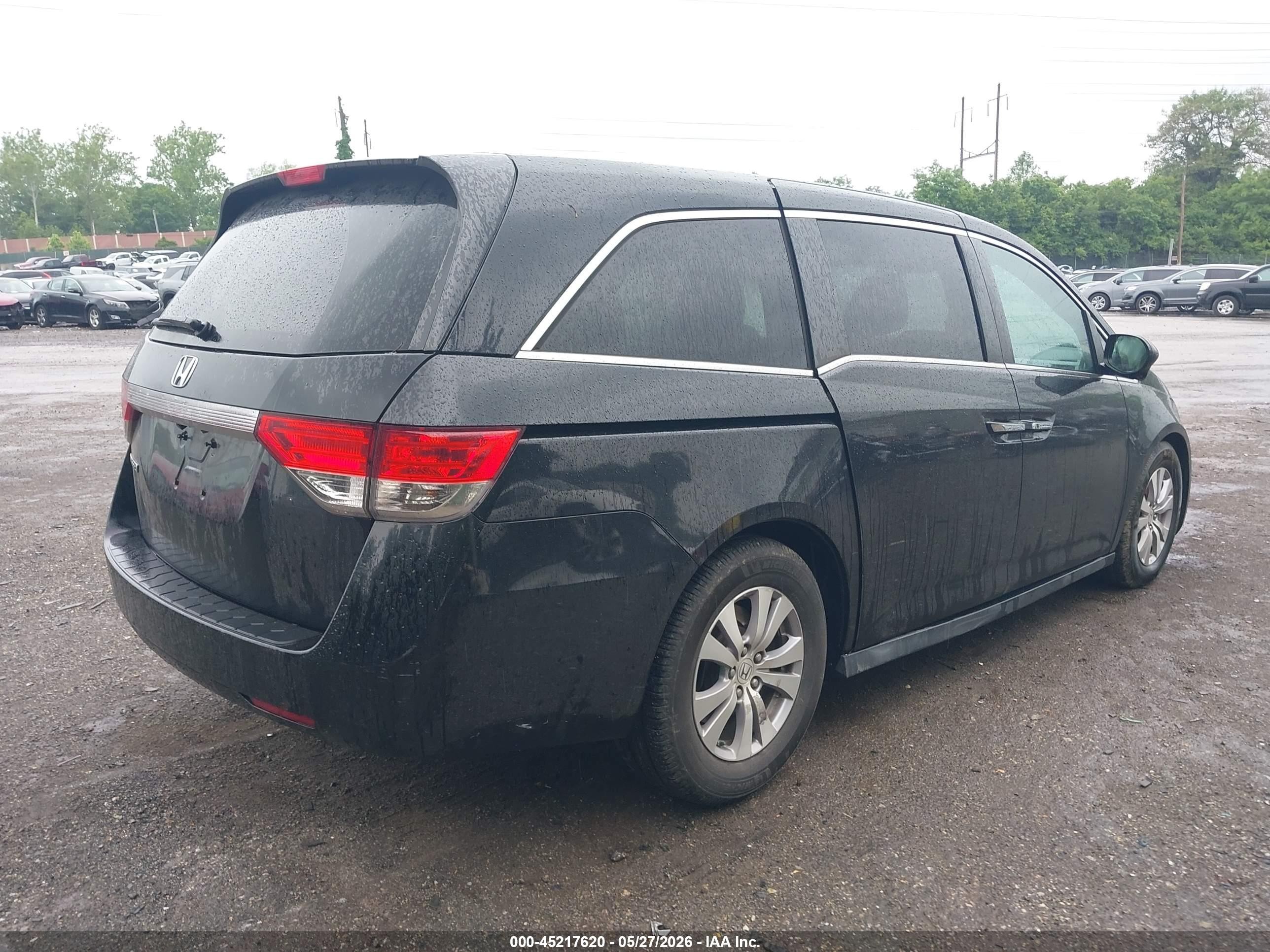 2015 Honda Odyssey Ex-l Black vin: 5FNRL5H62FB115634