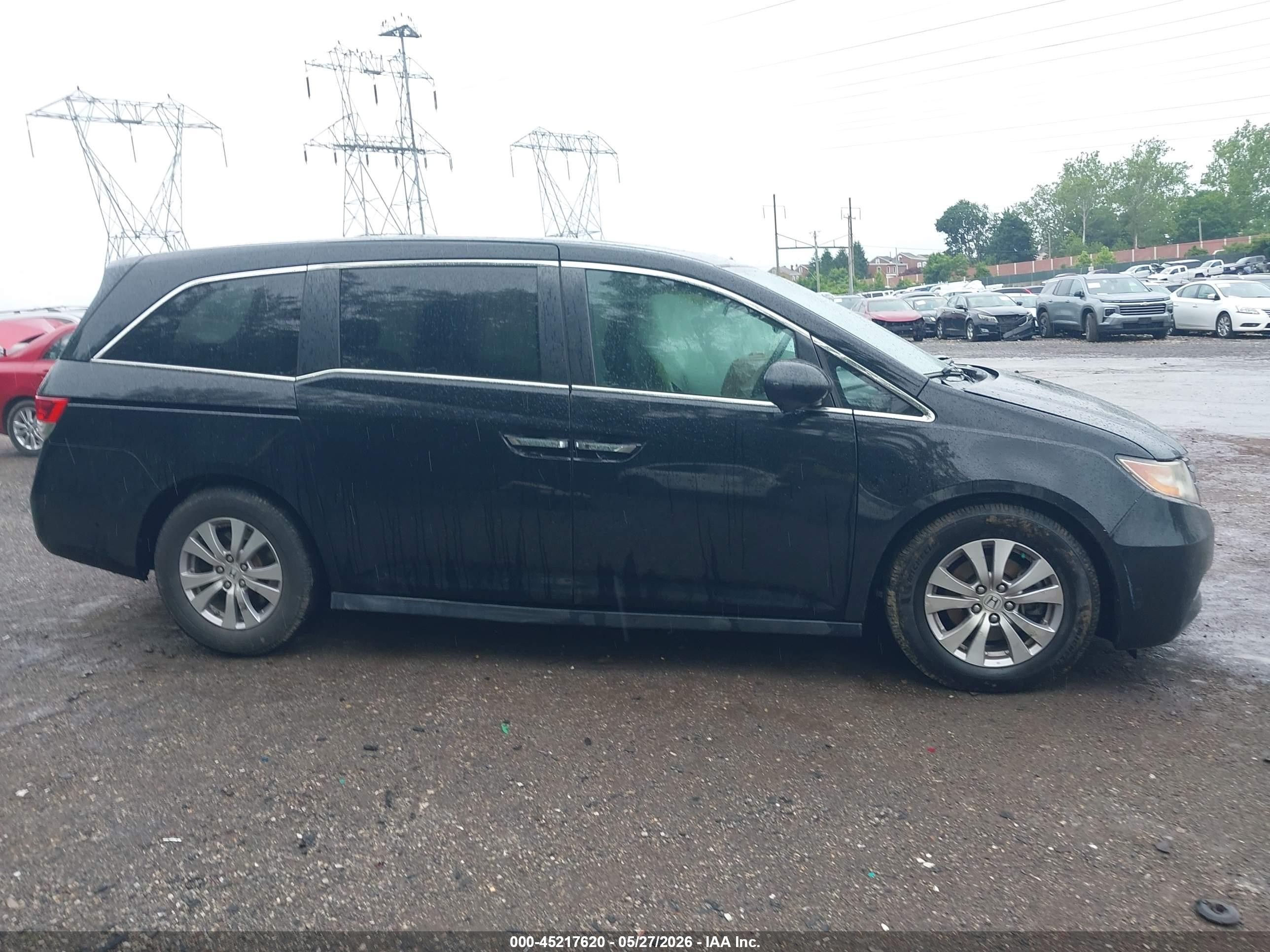 2015 Honda Odyssey Ex-l Black vin: 5FNRL5H62FB115634
