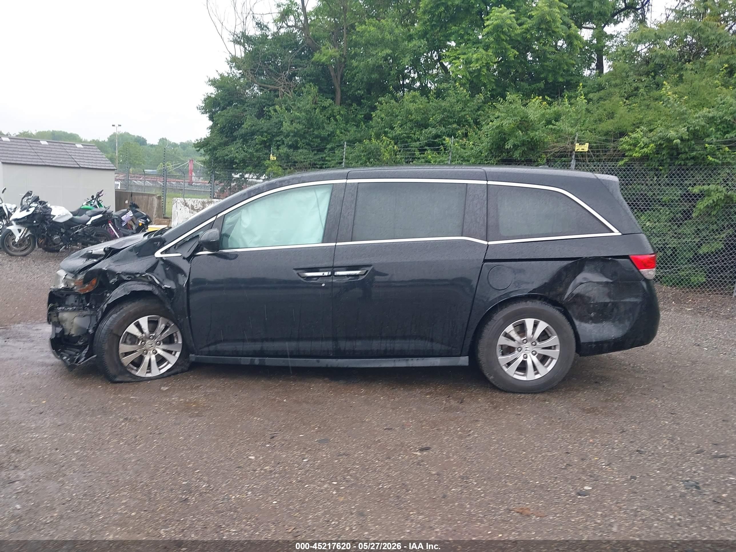 2015 Honda Odyssey Ex-l Black vin: 5FNRL5H62FB115634