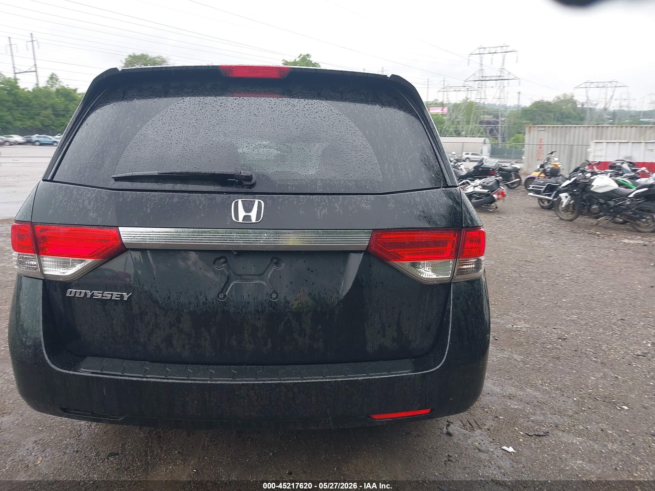 2015 Honda Odyssey Ex-l Black vin: 5FNRL5H62FB115634