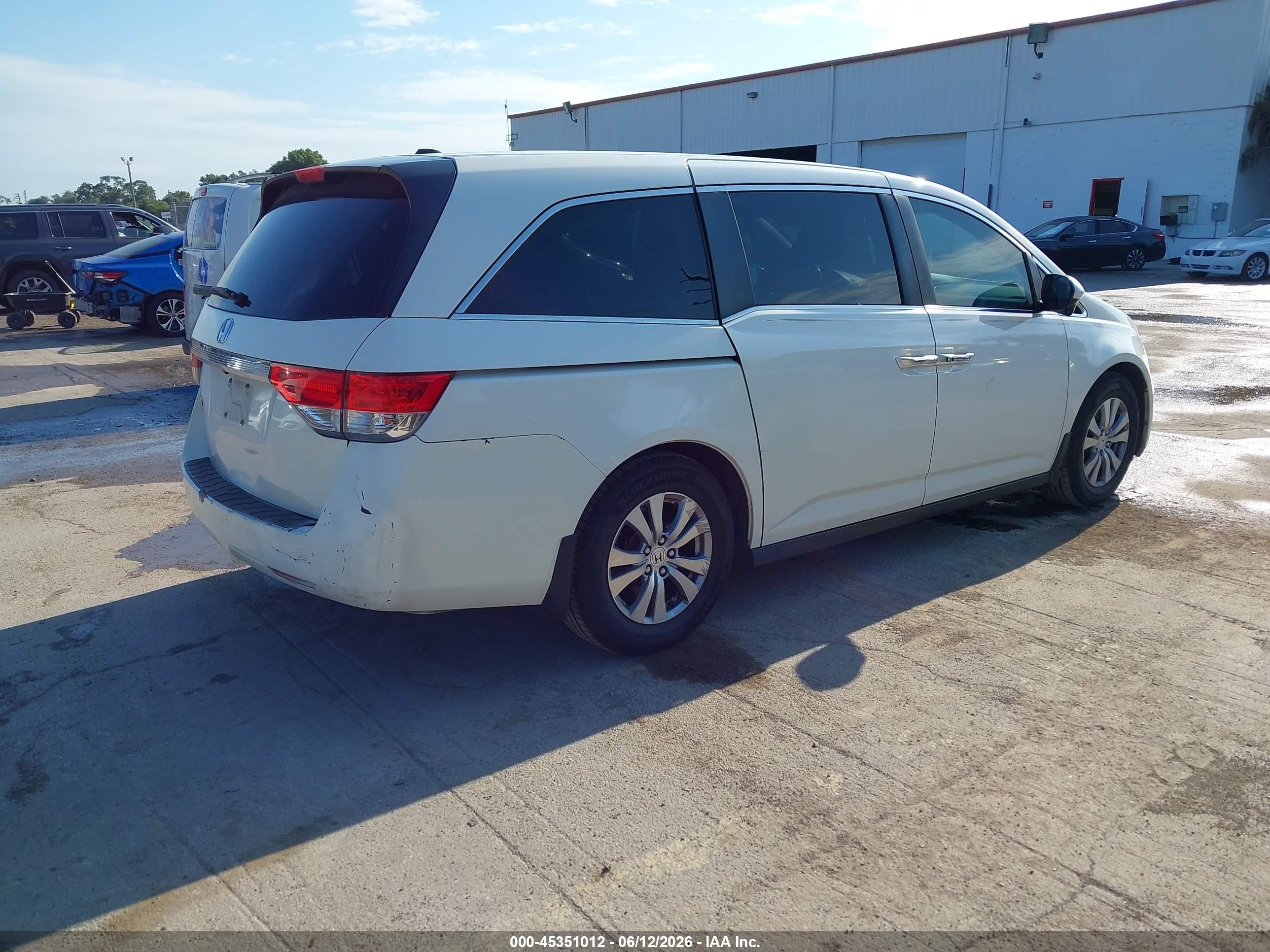 2016 Honda Odyssey Ex-l Белый vin: 5FNRL5H62GB045716